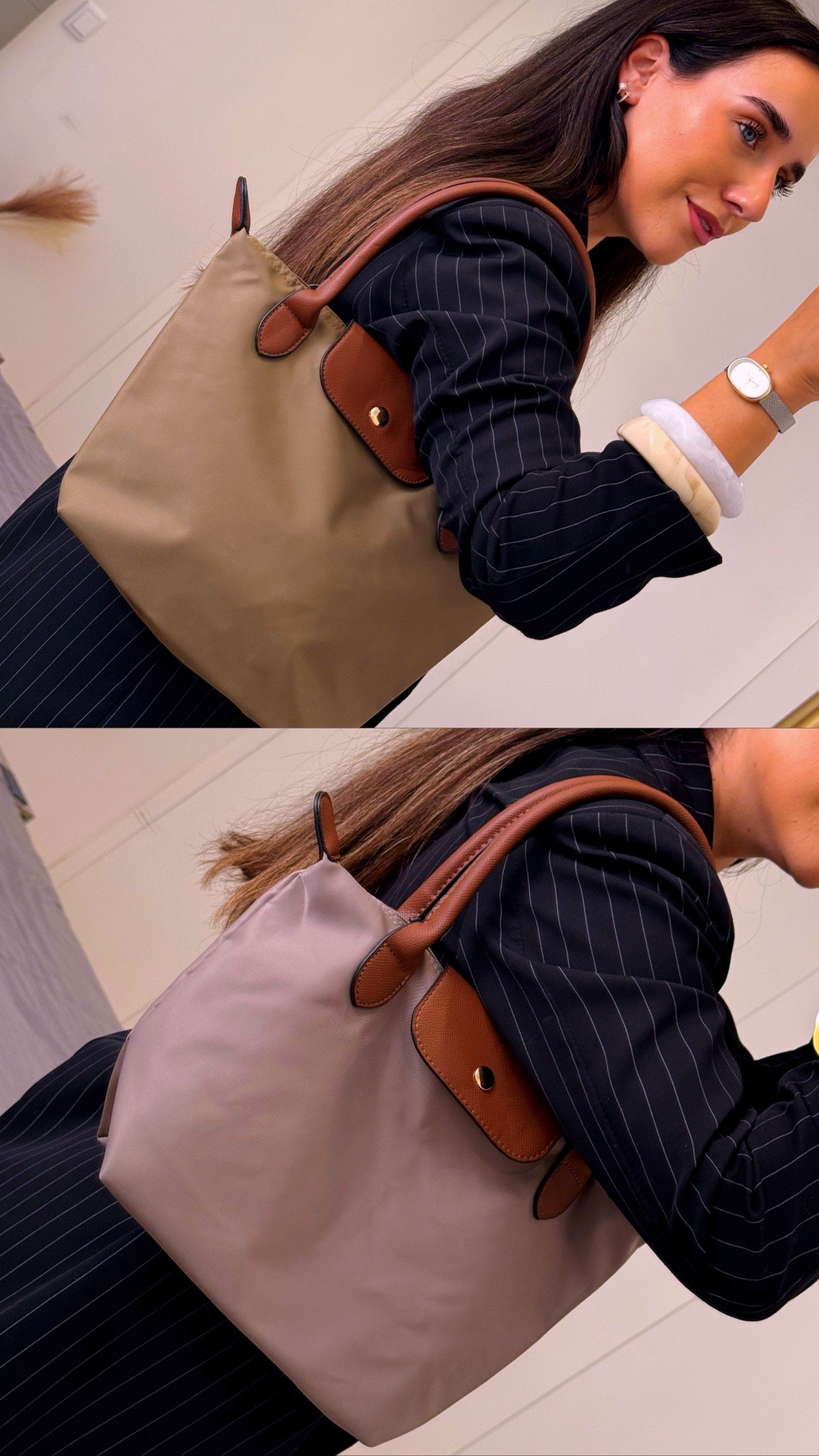 Mala de ombro em Tecido • tamanho M | 2 Cores (Coleção Outono 🍂)