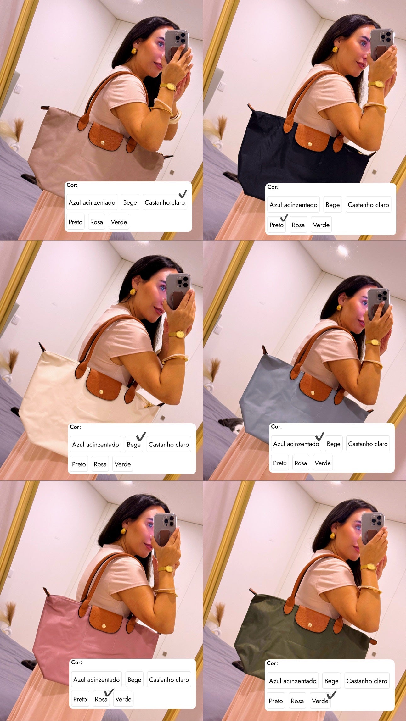 Mala de ombro grande em tecido • Shopper / Tote Bag • tamanho L  | 6 Cores