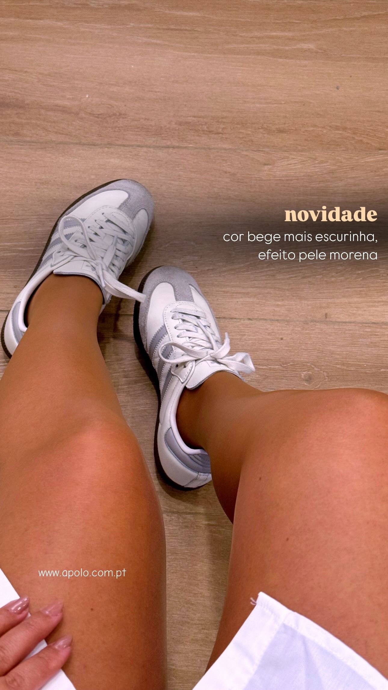 Meia-calça resistente efeito redutor abdômen | Bege escurinho • efeito pele morena