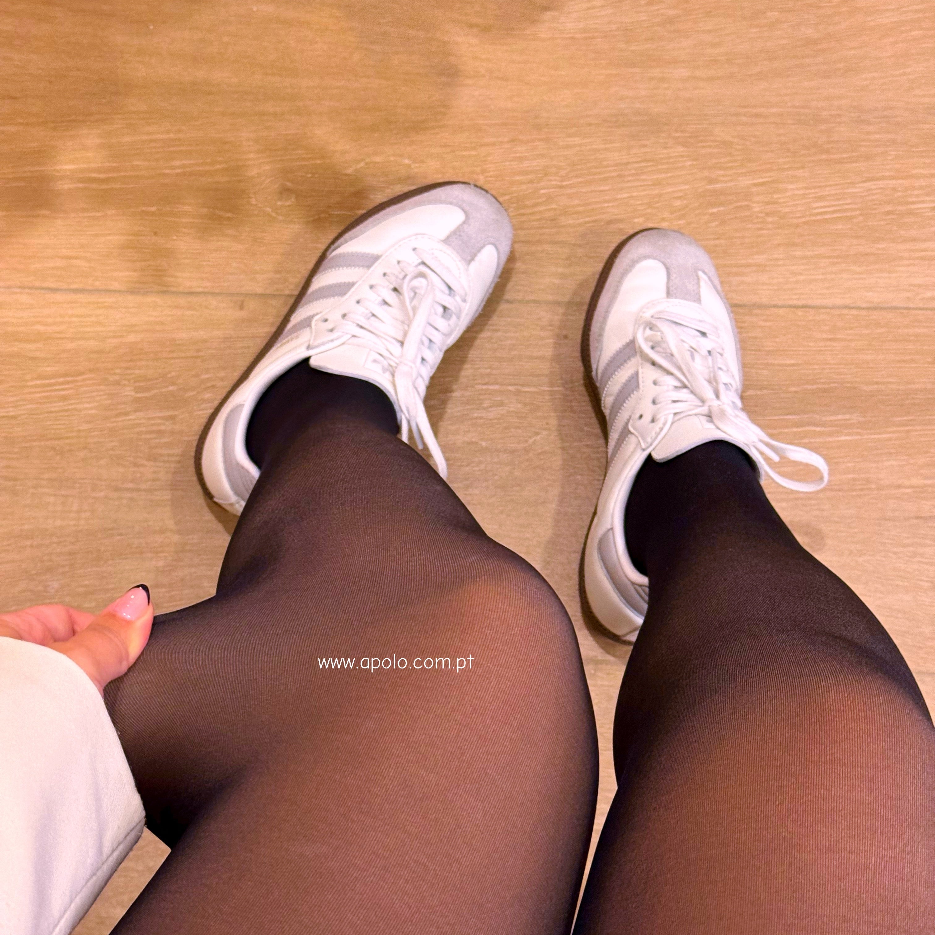 Meia-calça mágica térmica com efeito redutor | Preto com efeito bege