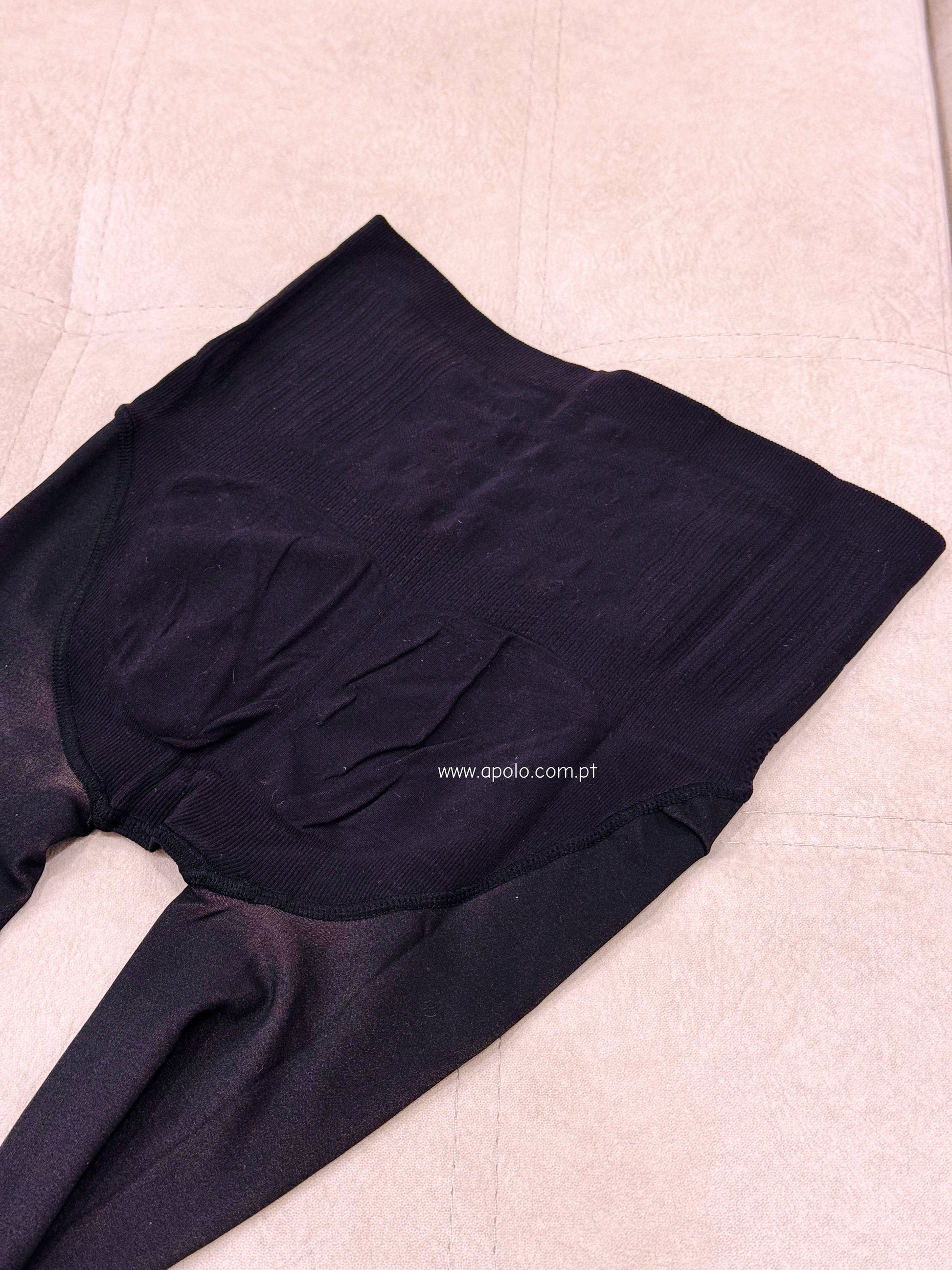 Meia-calça mágica térmica com efeito redutor | Preto com efeito bege