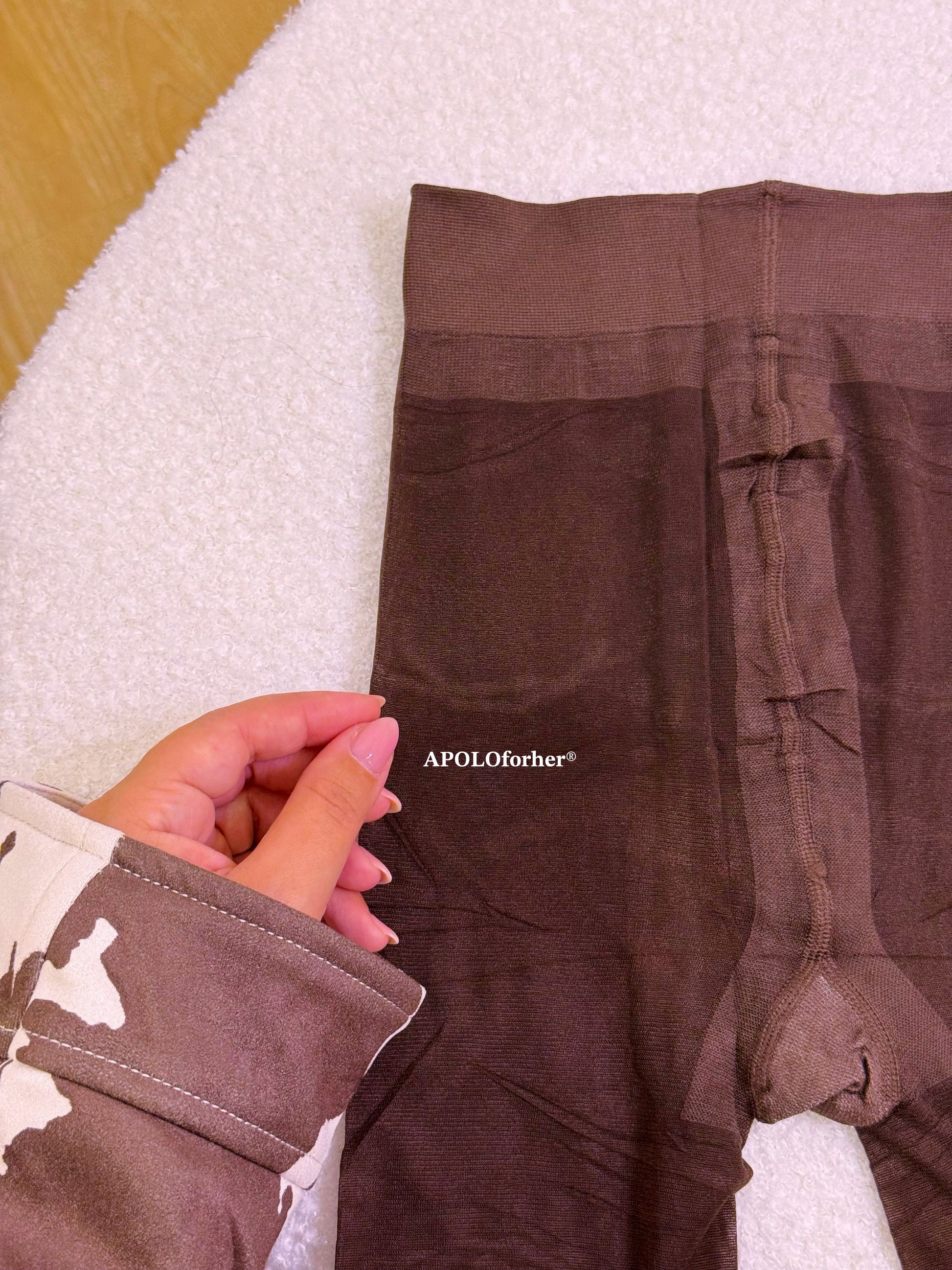 Meia-calça resistente sem marcação | Castanho