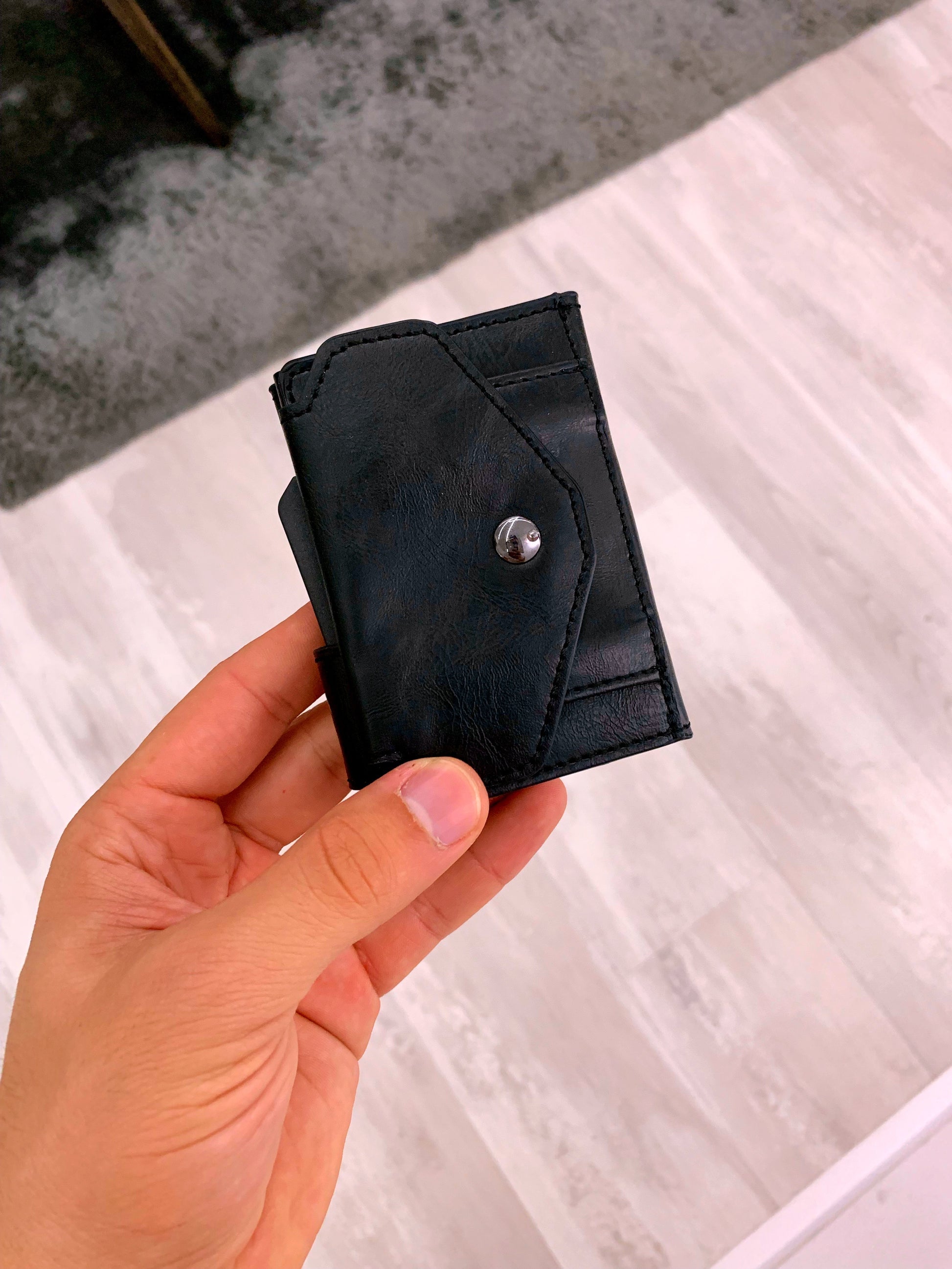 Porta cartões com bolsa moedas | Preto