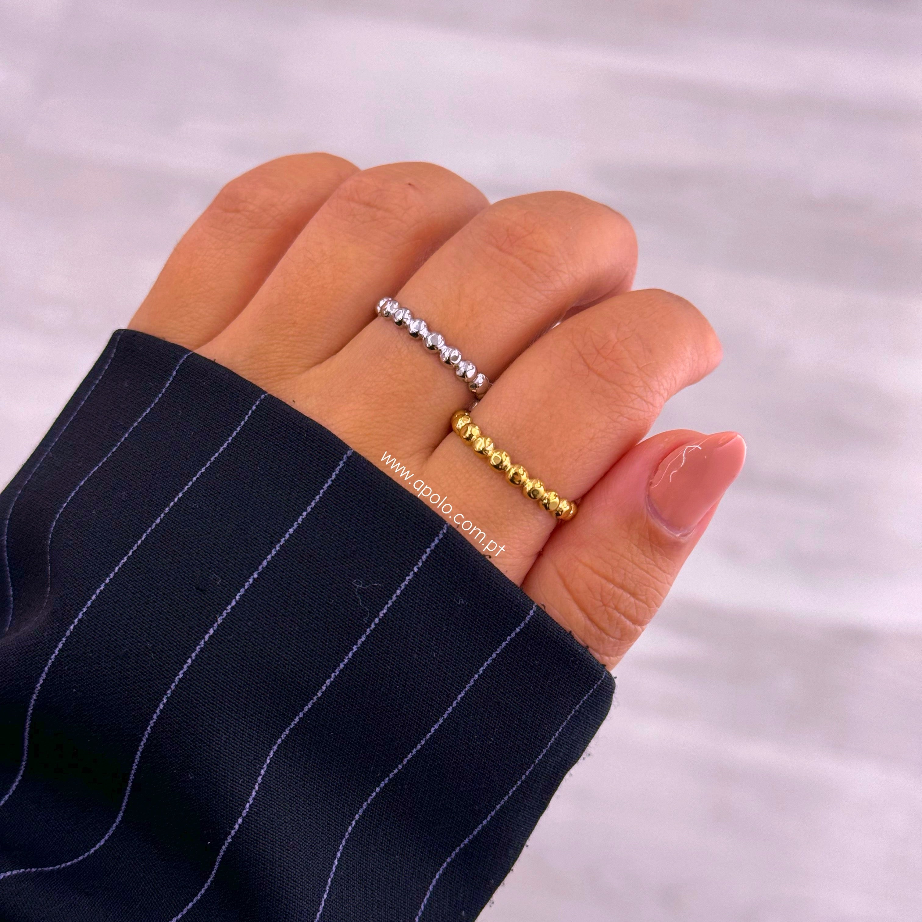 Anel ajustável com bolinhas | 2 Cores