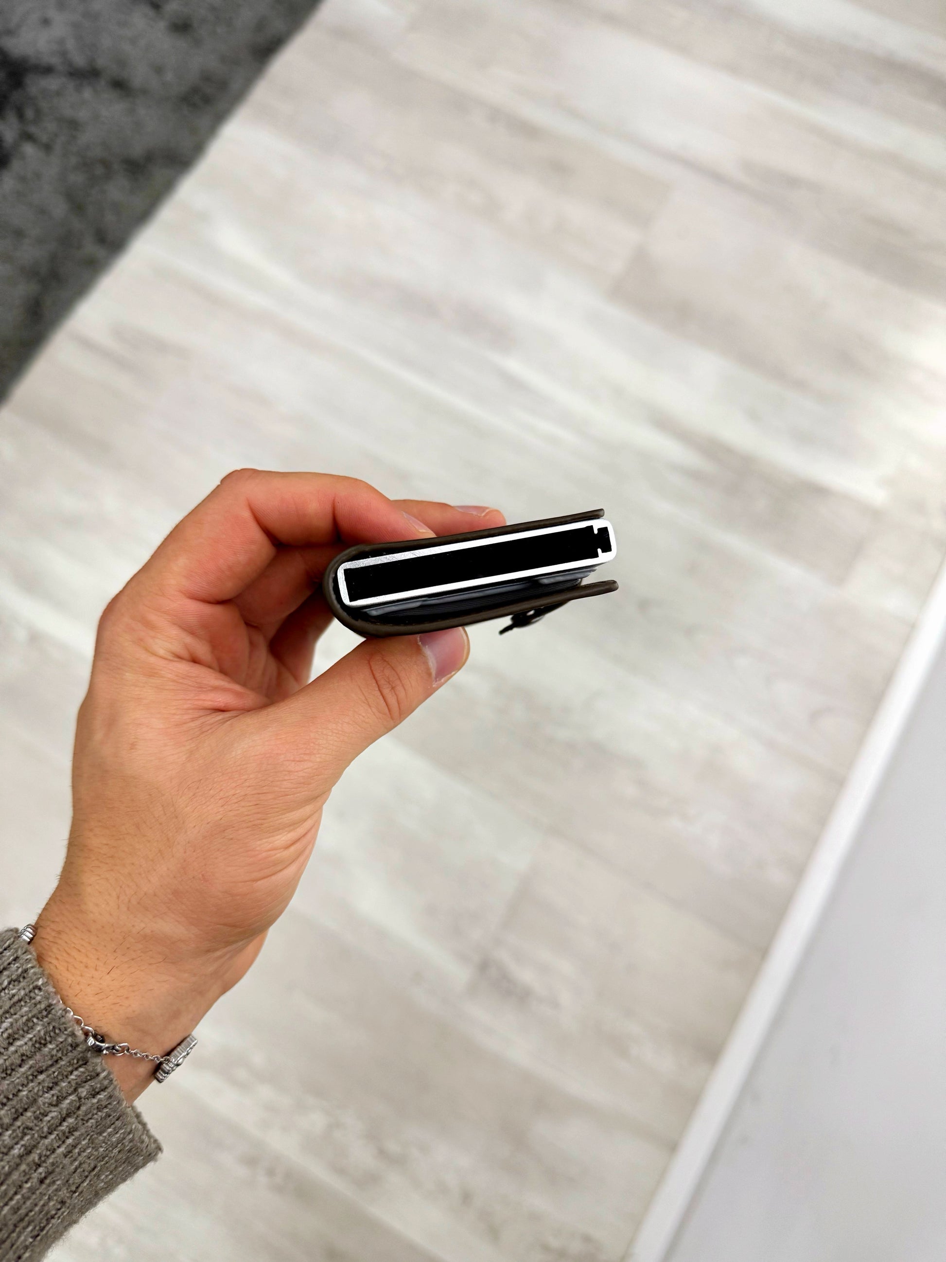 Porta cartões simples | Castanho Esverdeado