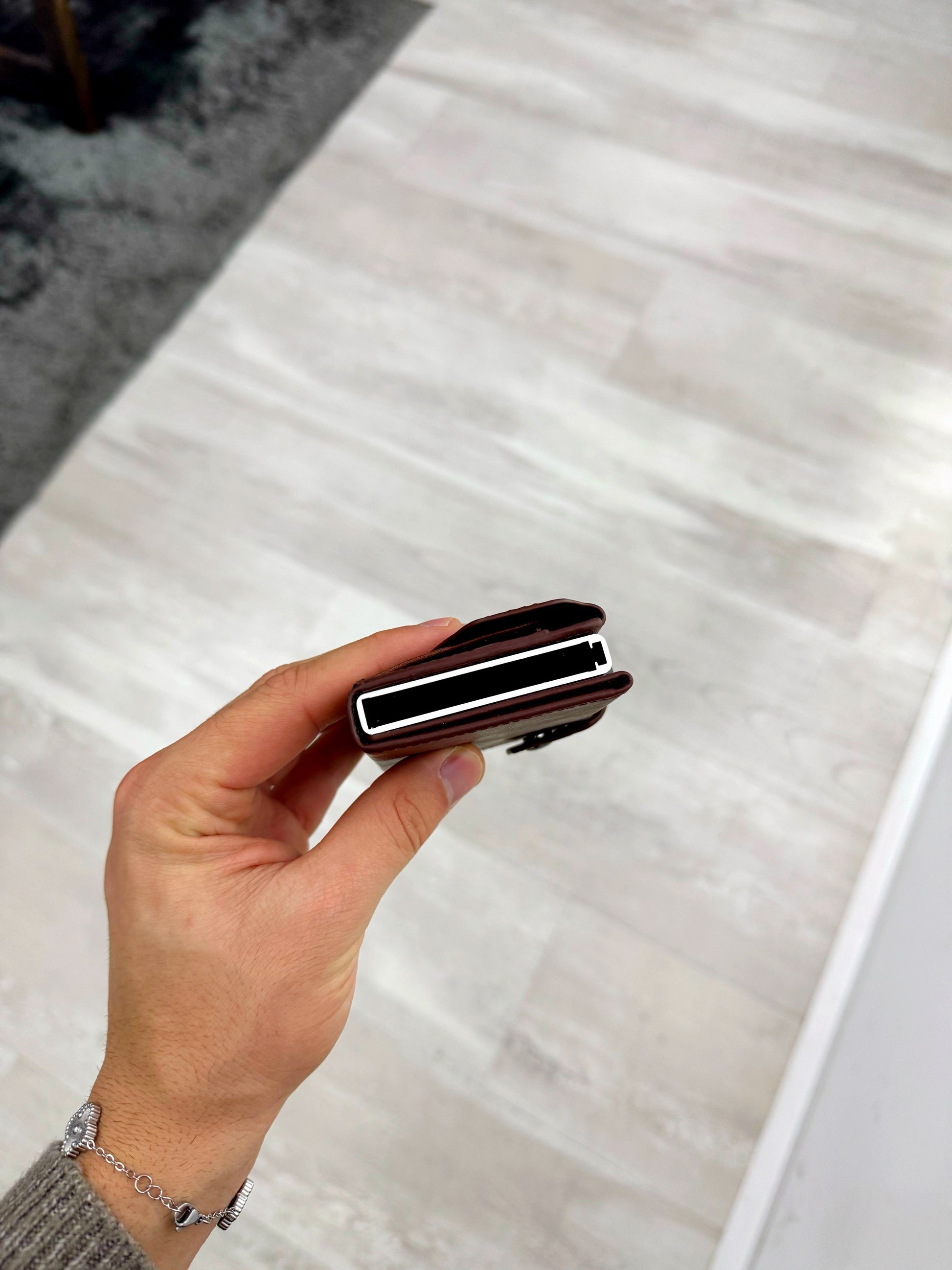 Porta cartões com bolsa moedas | Castanho Escuro