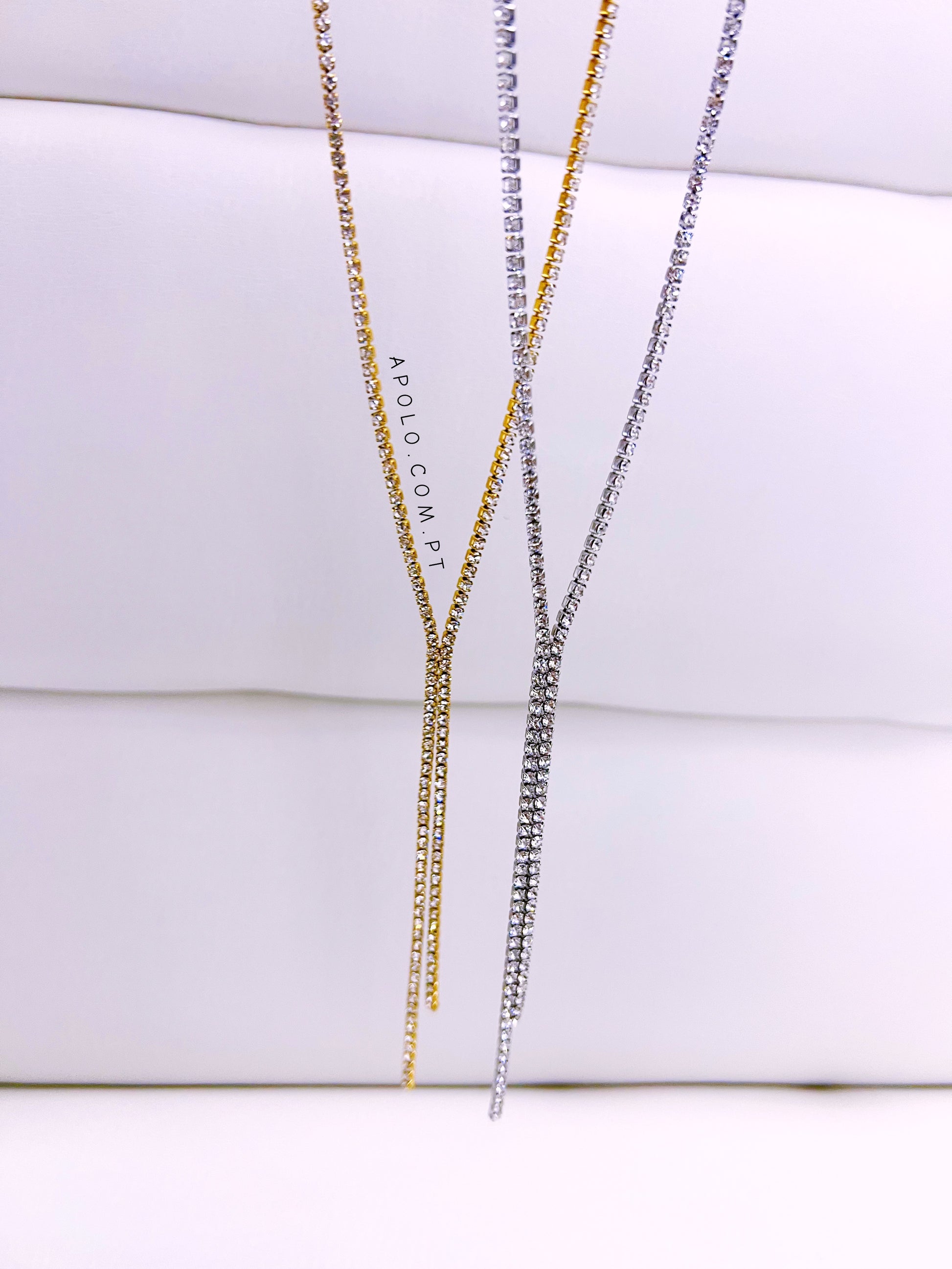 Colar riviera com efeito pendente | Dourado