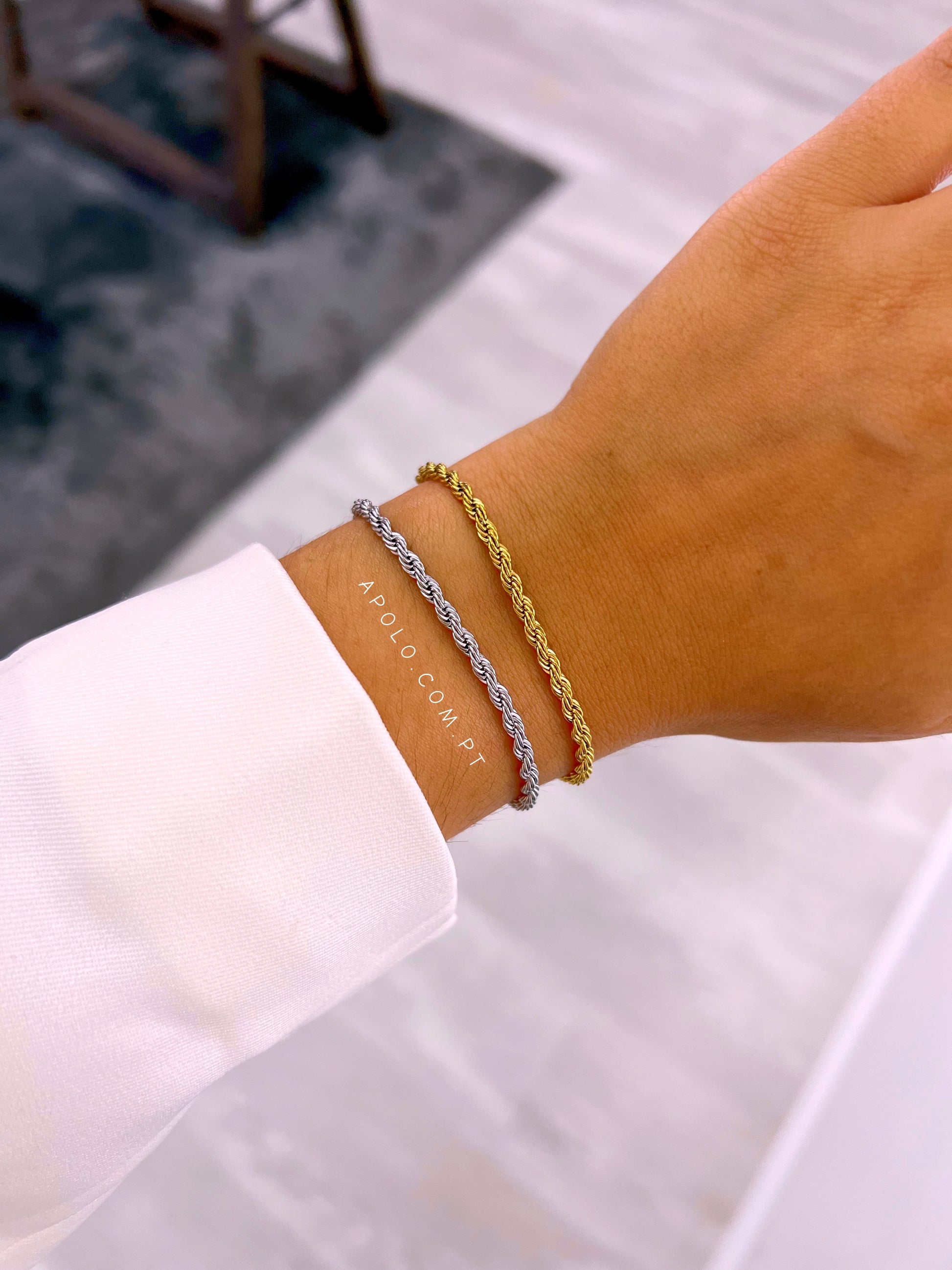 Pulseira malha torcida | 2 cores