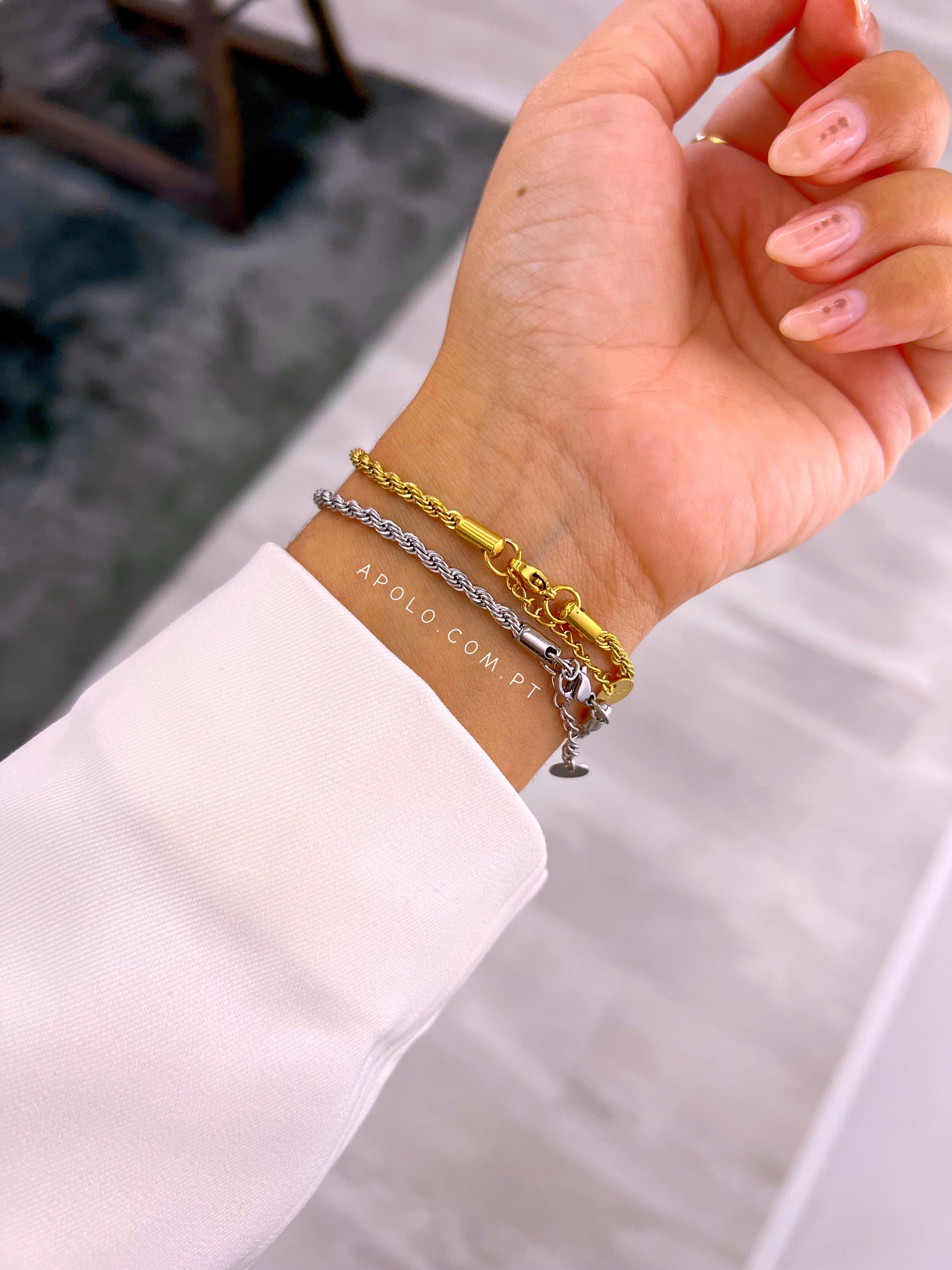 Pulseira malha torcida | 2 cores