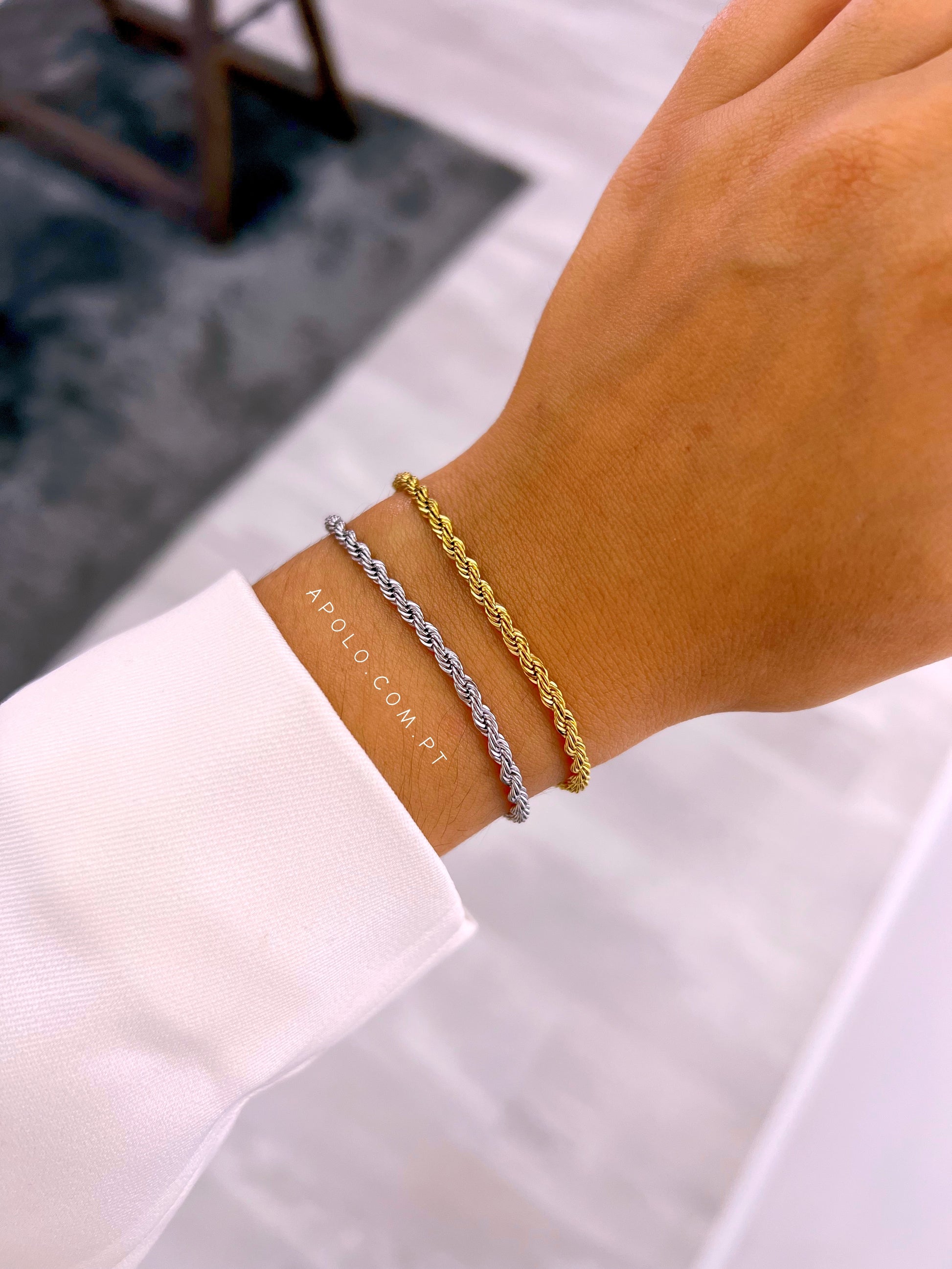 Pulseira malha torcida | 2 cores