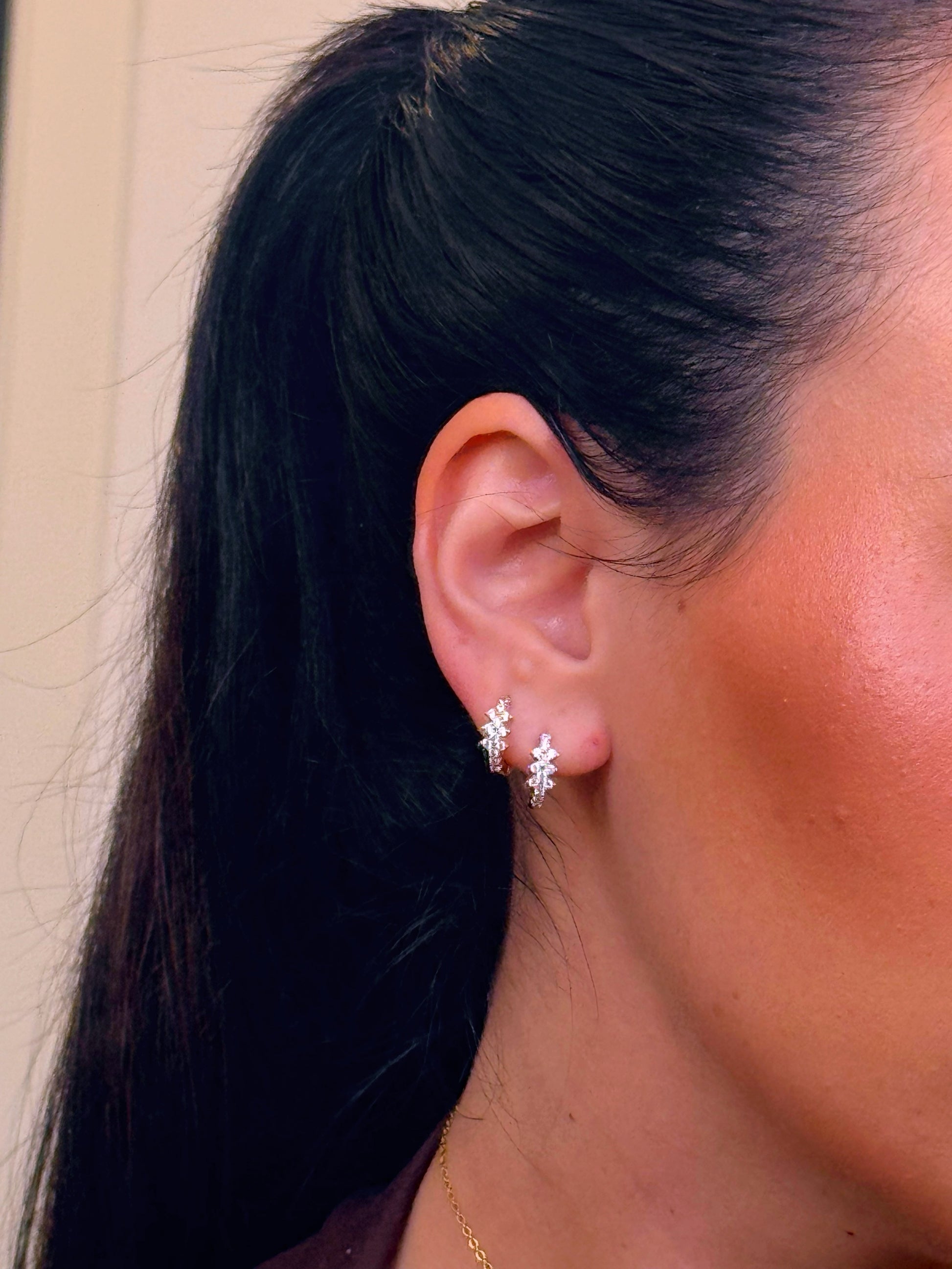 Argolinhas com brilhantes | Rose Gold