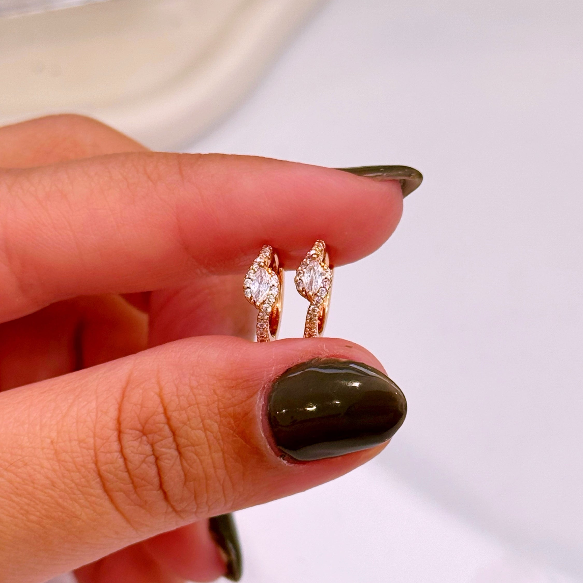 Argolinhas com união e brilhantes | Rose Gold