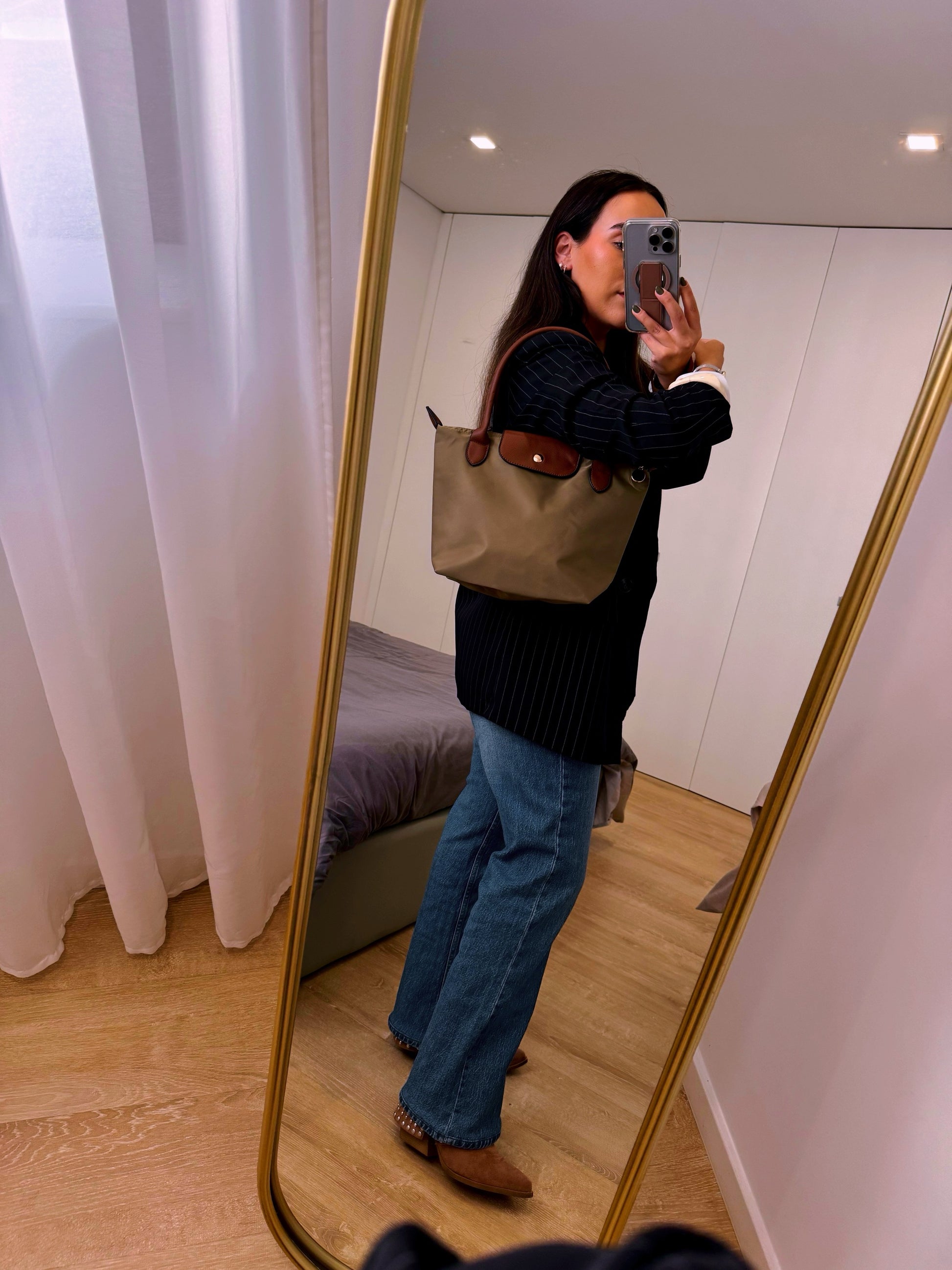 Mala de ombro em Tecido • tamanho M | 2 Cores (Coleção Outono 🍂)