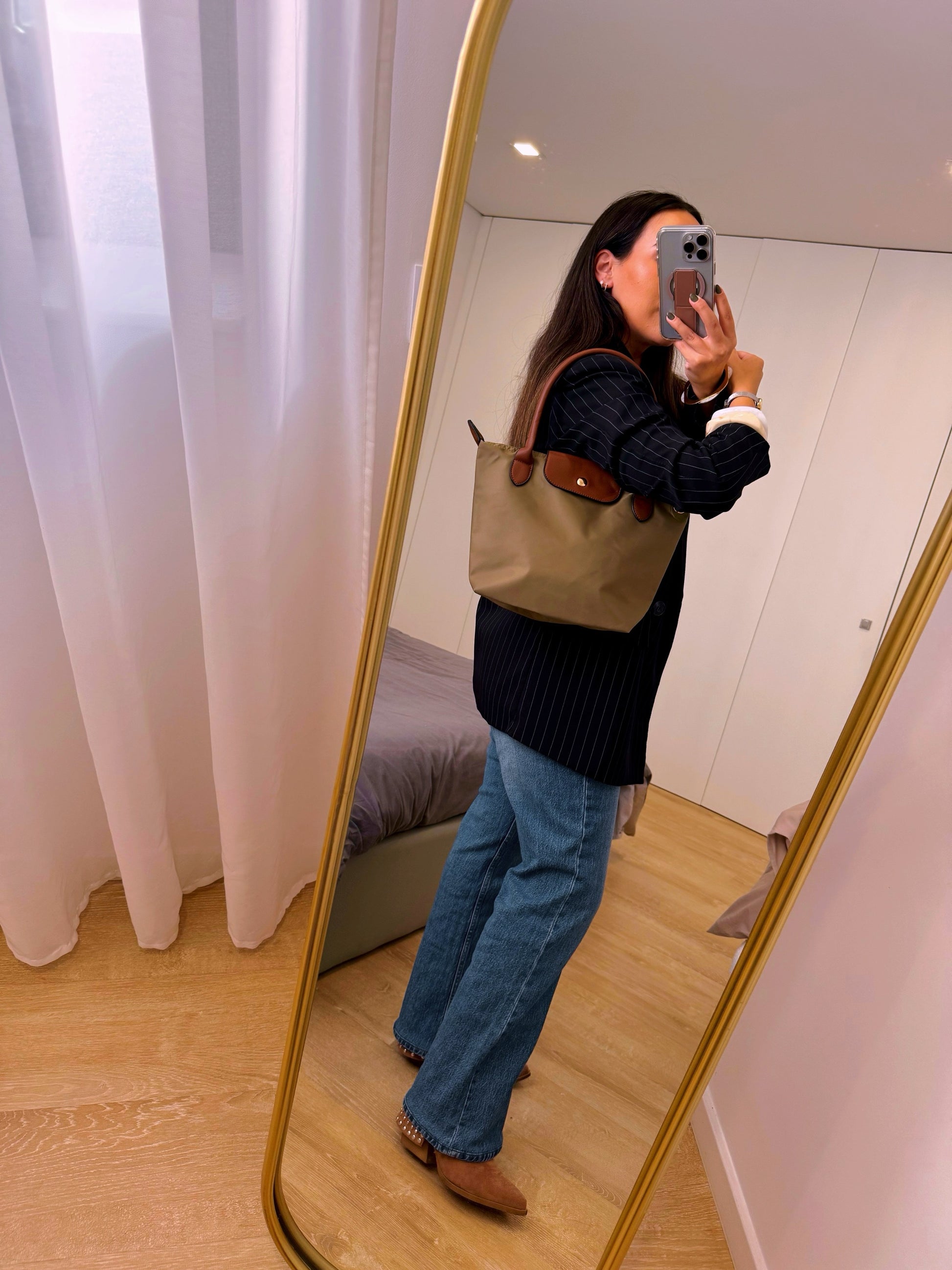 Mala de ombro em Tecido • tamanho M | 2 Cores (Coleção Outono 🍂)