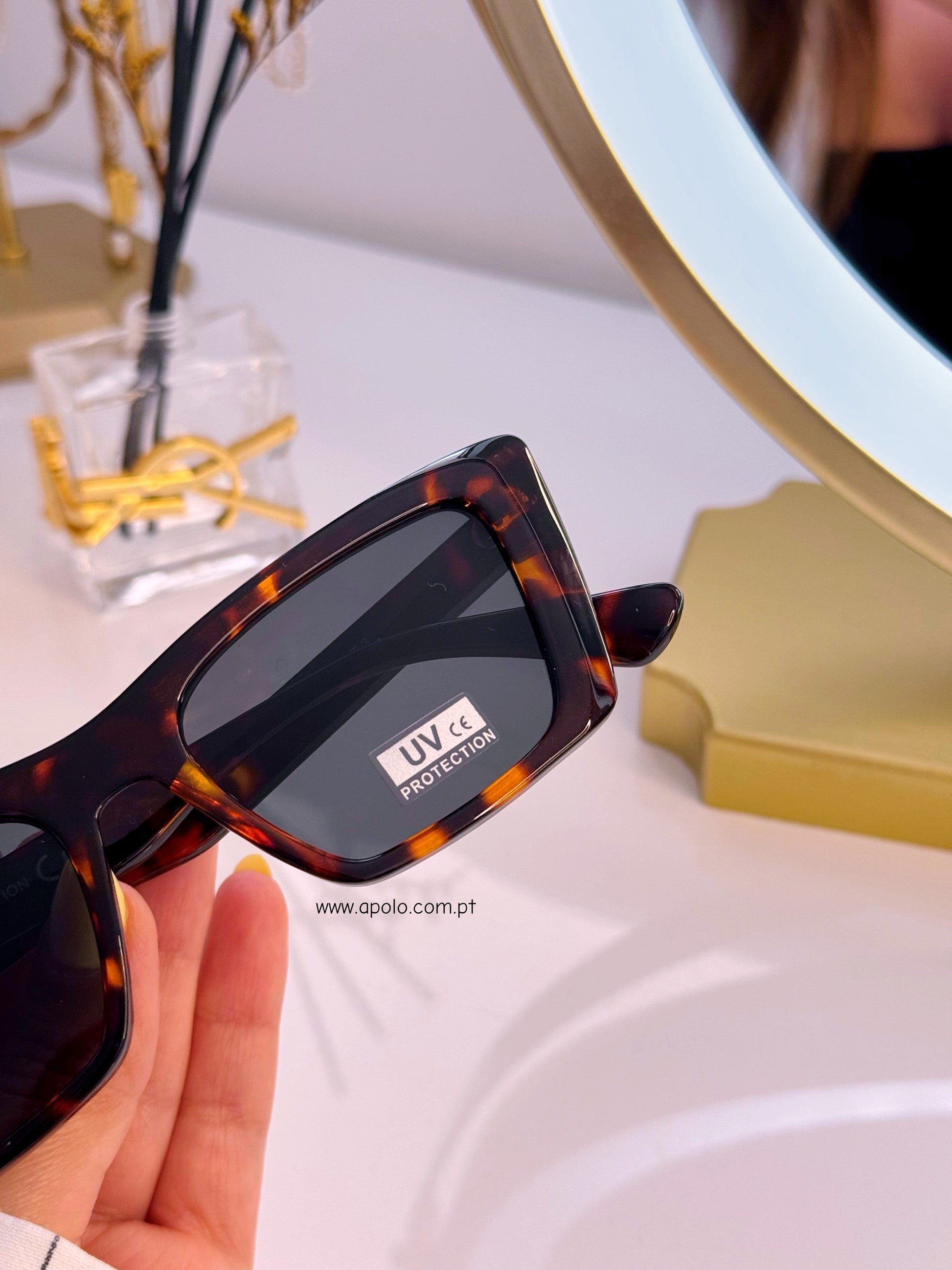 Óculos de massa com padrão tartaruga | Castanhos