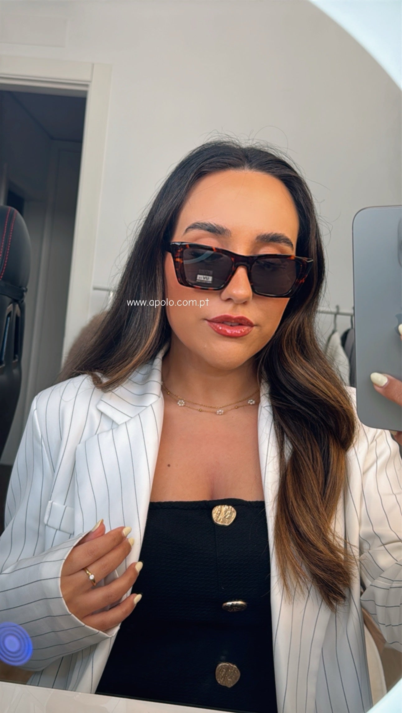 Óculos de massa com padrão tartaruga | Castanhos