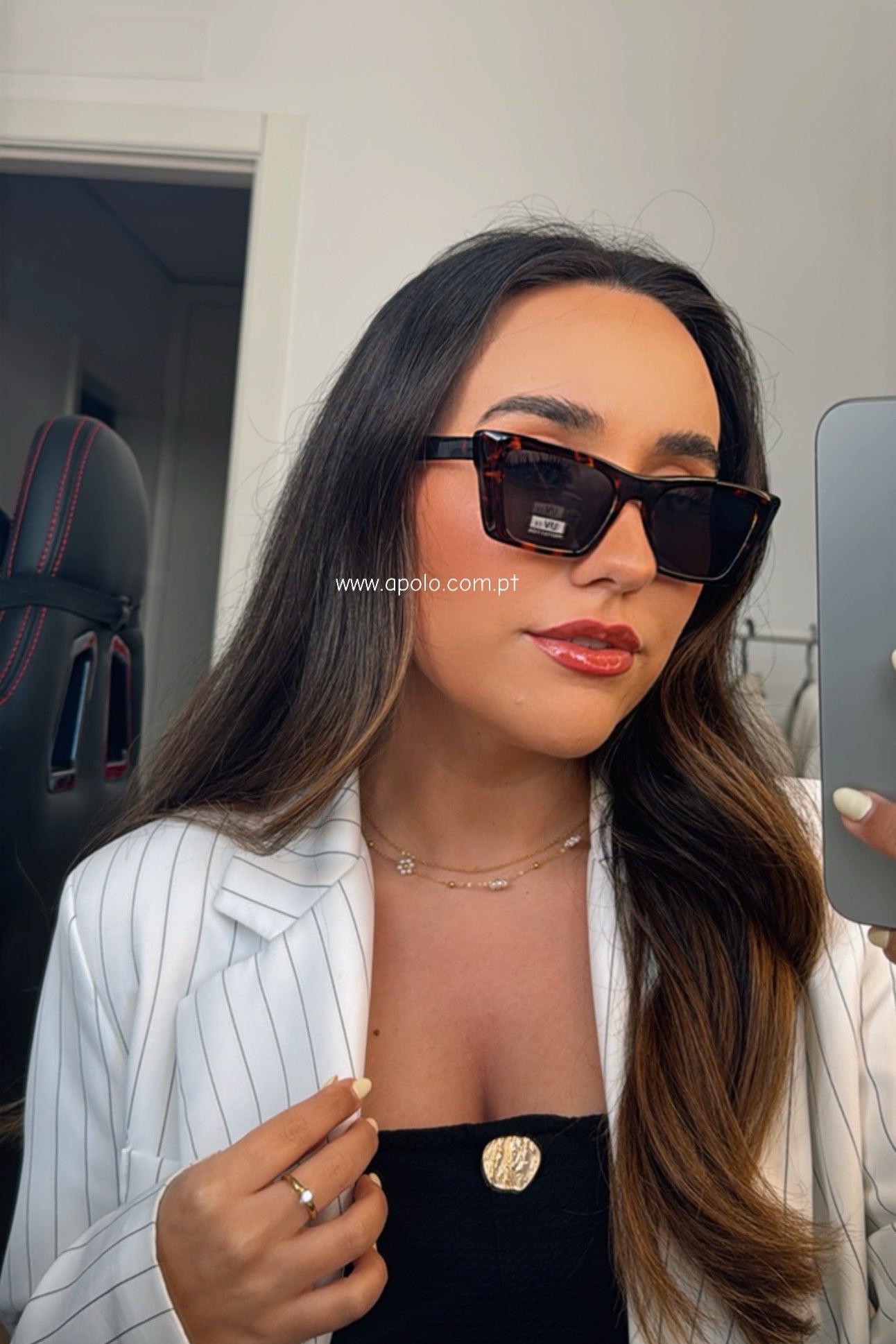 Óculos de massa com padrão tartaruga | Castanhos