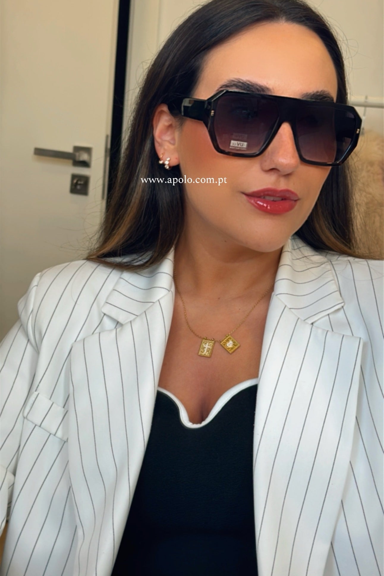 Óculos com armação em massa | Armação degradê preta e padrão