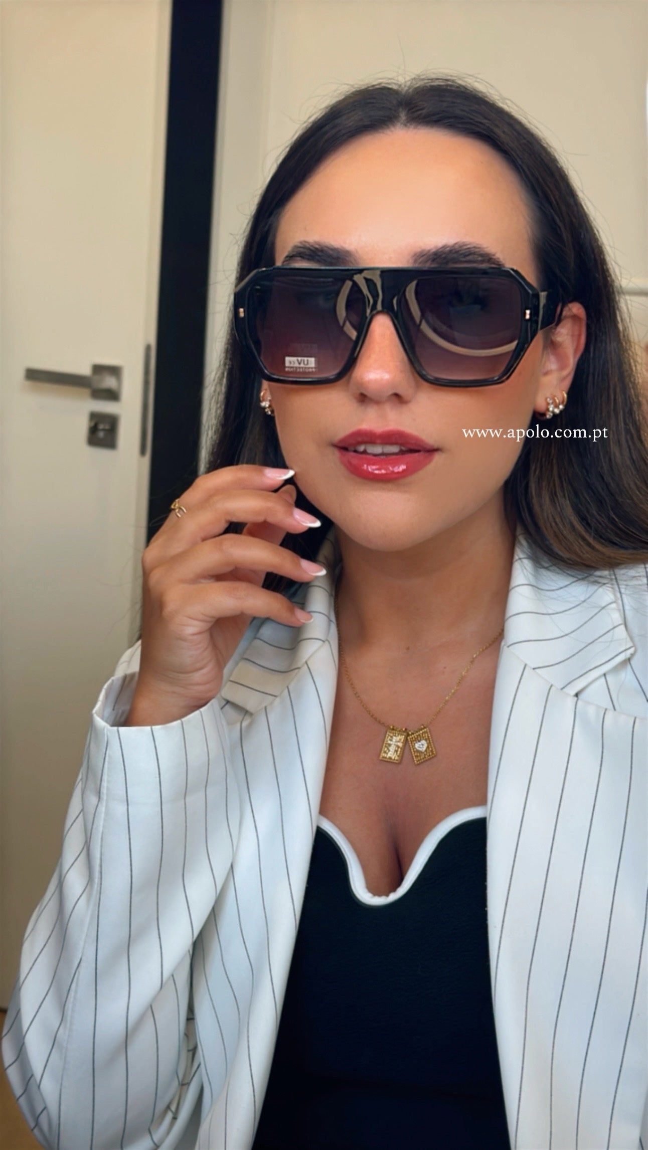 Óculos com armação em massa | Armação degradê preta e padrão