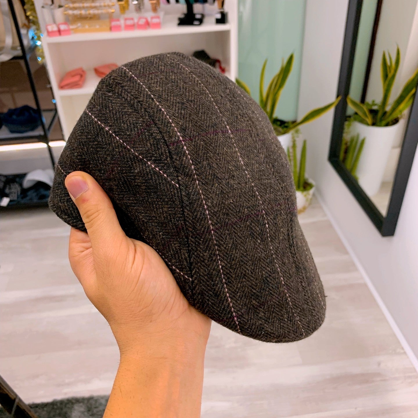 Boina simples com efeitos de riscas