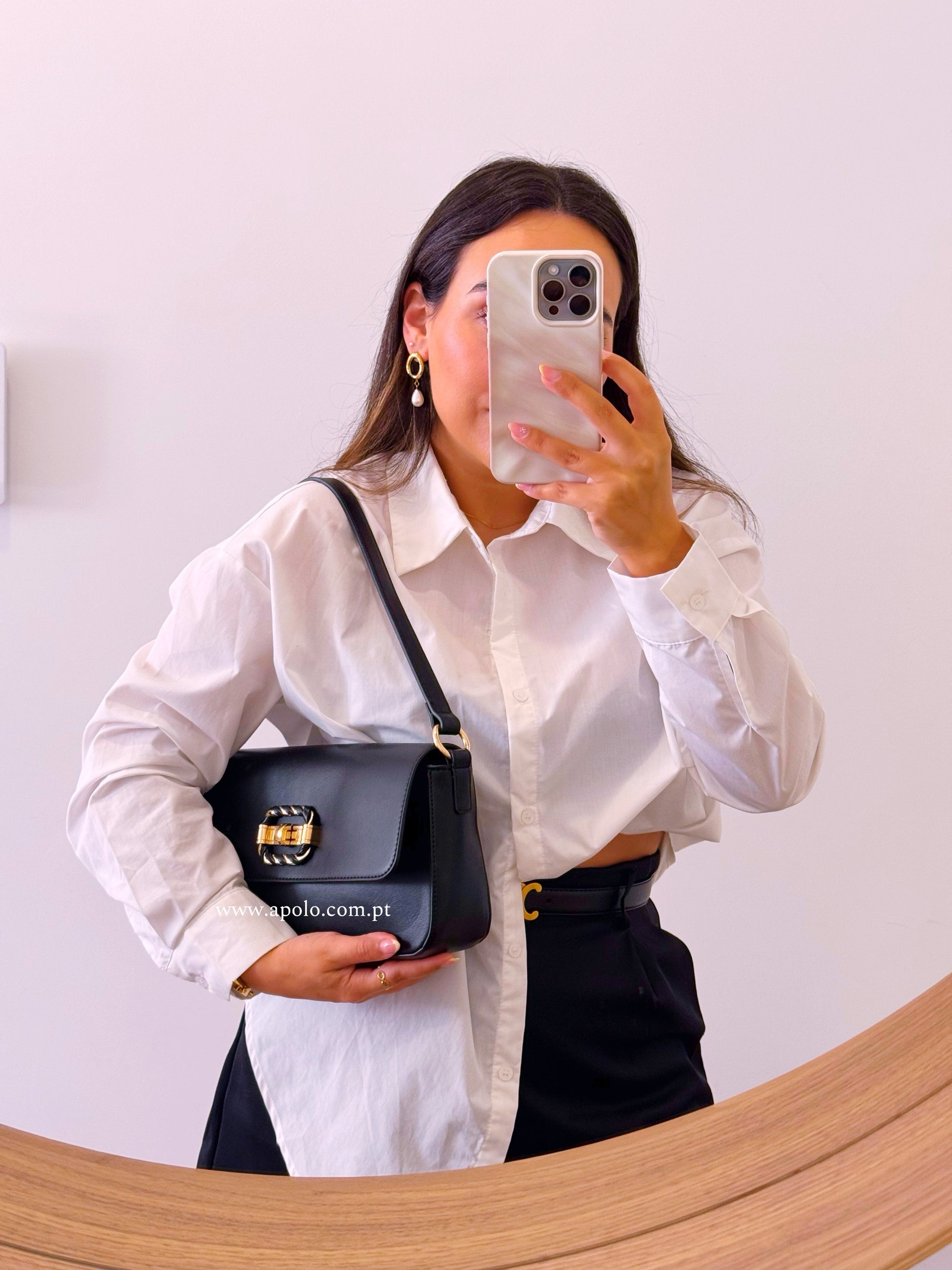 Mala Clássica • com pormenor torcido e metálico no fecho | 3 Cores