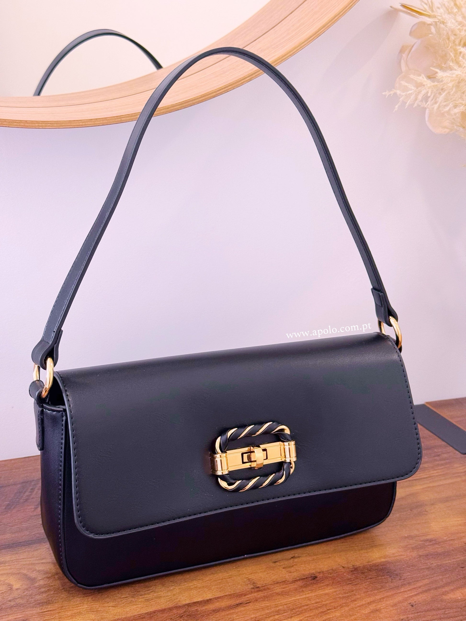 Mala Clássica • com pormenor torcido e metálico no fecho | 3 Cores