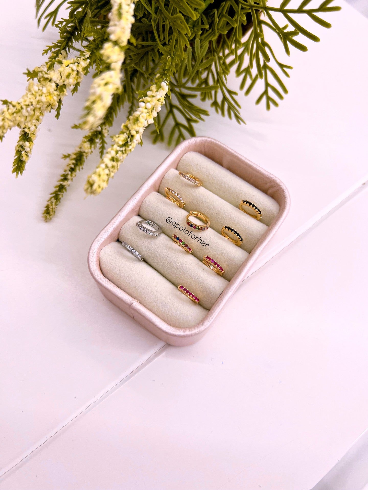 Mini argolinhas 1cm com zircónias | 5 cores