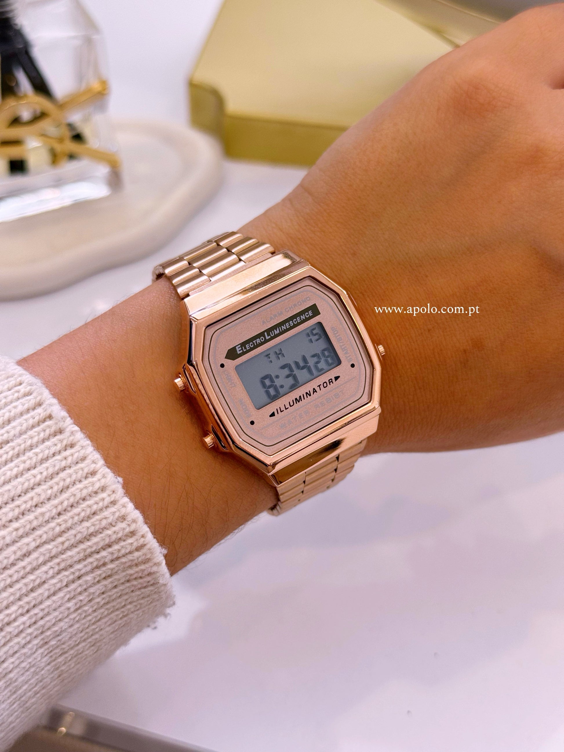 Relógio digital | Rose Gold