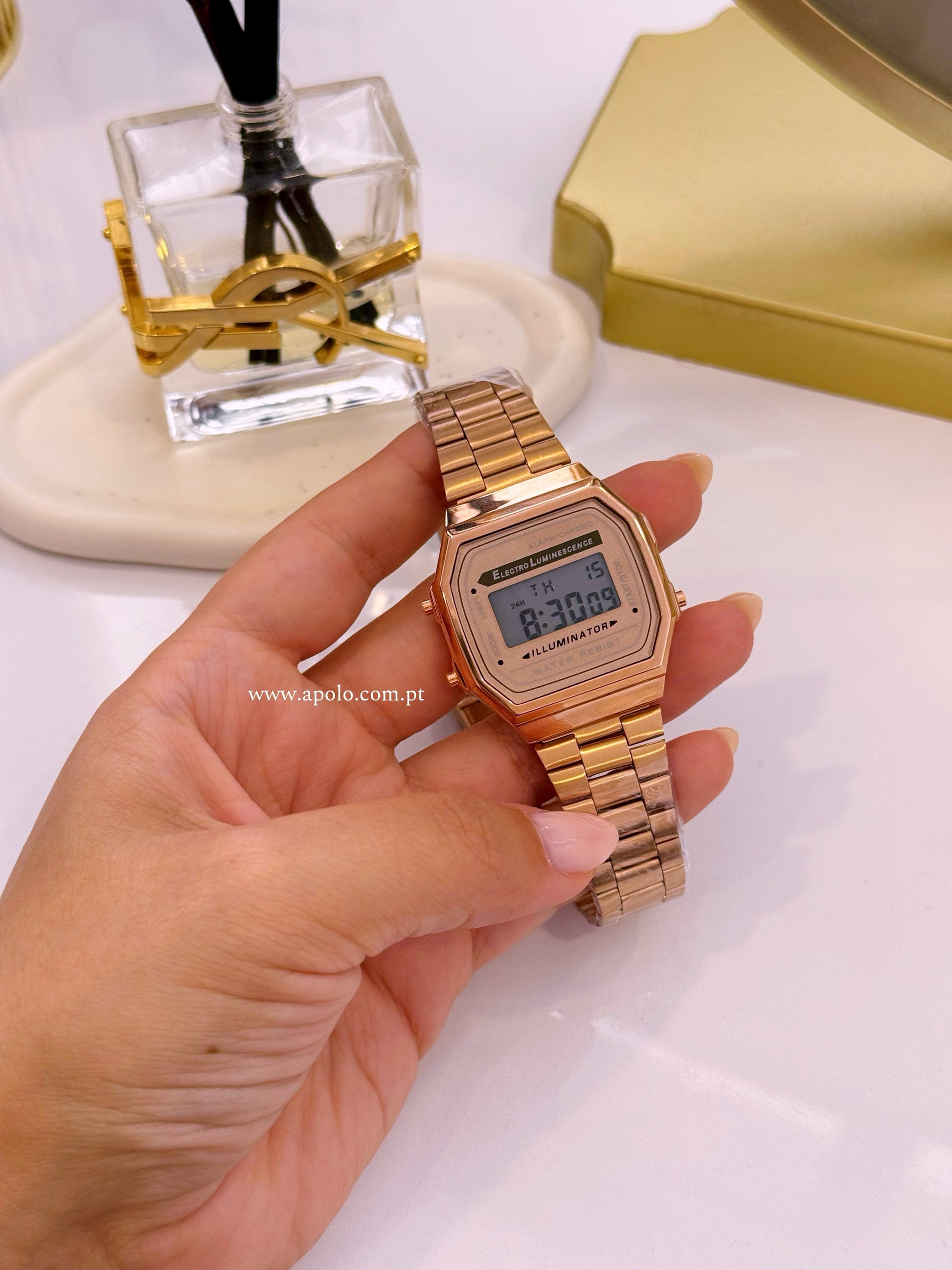 Relógio digital | Rose Gold