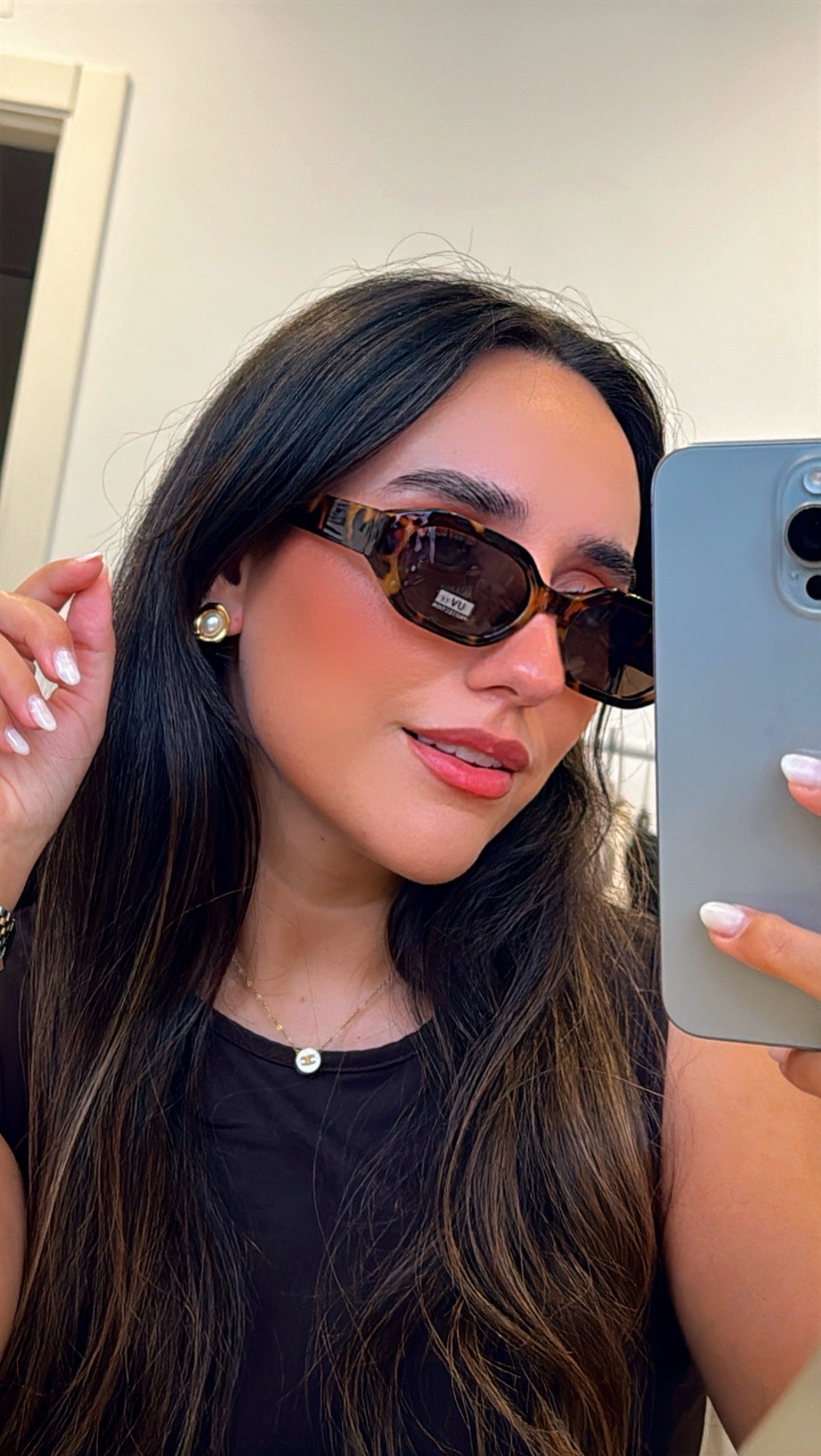 Óculos hexagonais em massa | Padrão Castanho