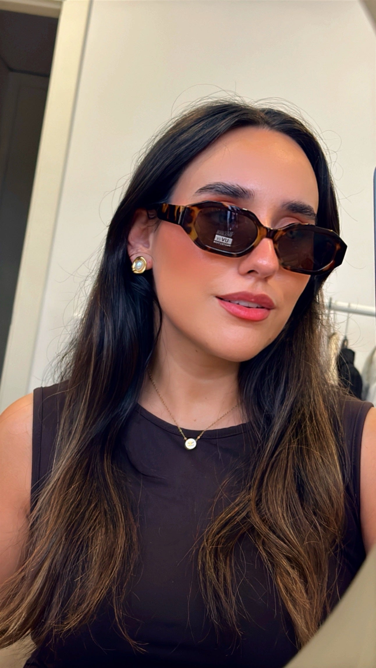 Óculos hexagonais em massa | Padrão Castanho