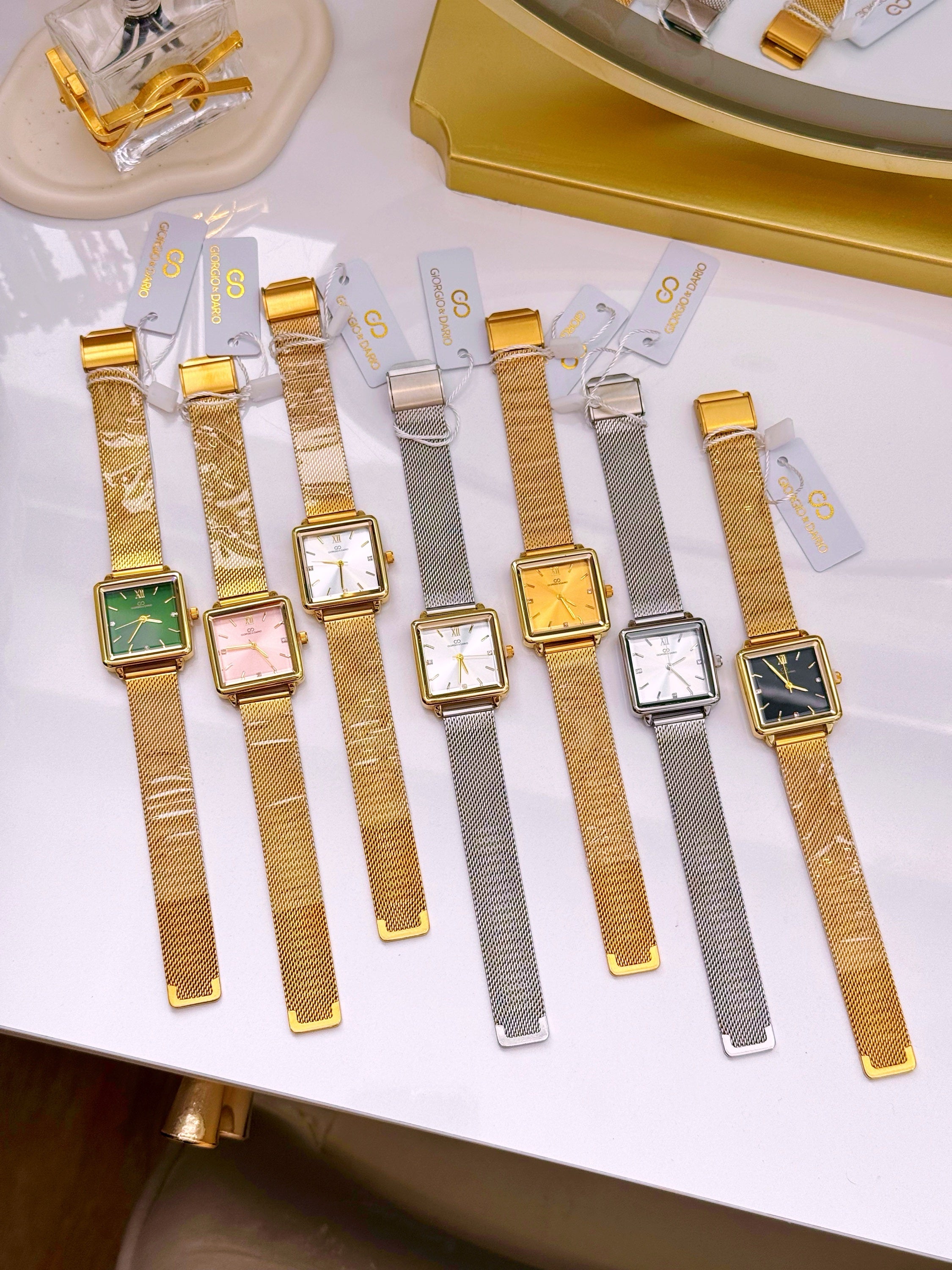 Relógio analógico mostrador quadrado | 7 Cores