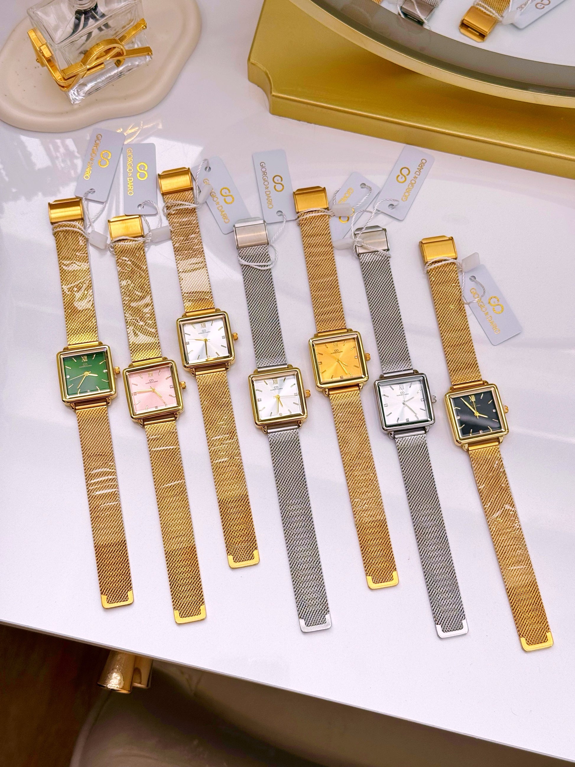 Relógio analógico mostrador quadrado | 7 Cores