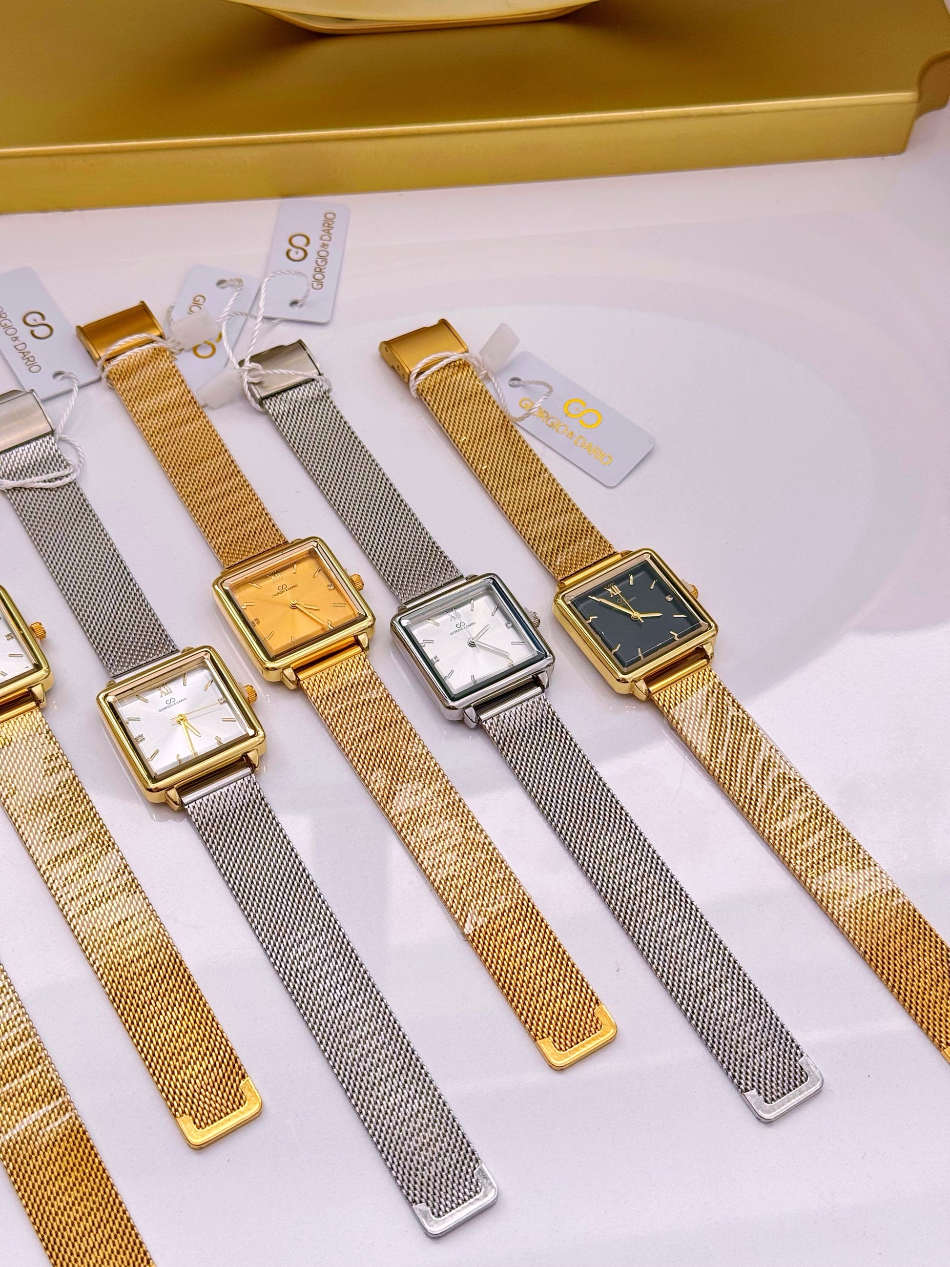 Relógio analógico mostrador quadrado | 7 Cores