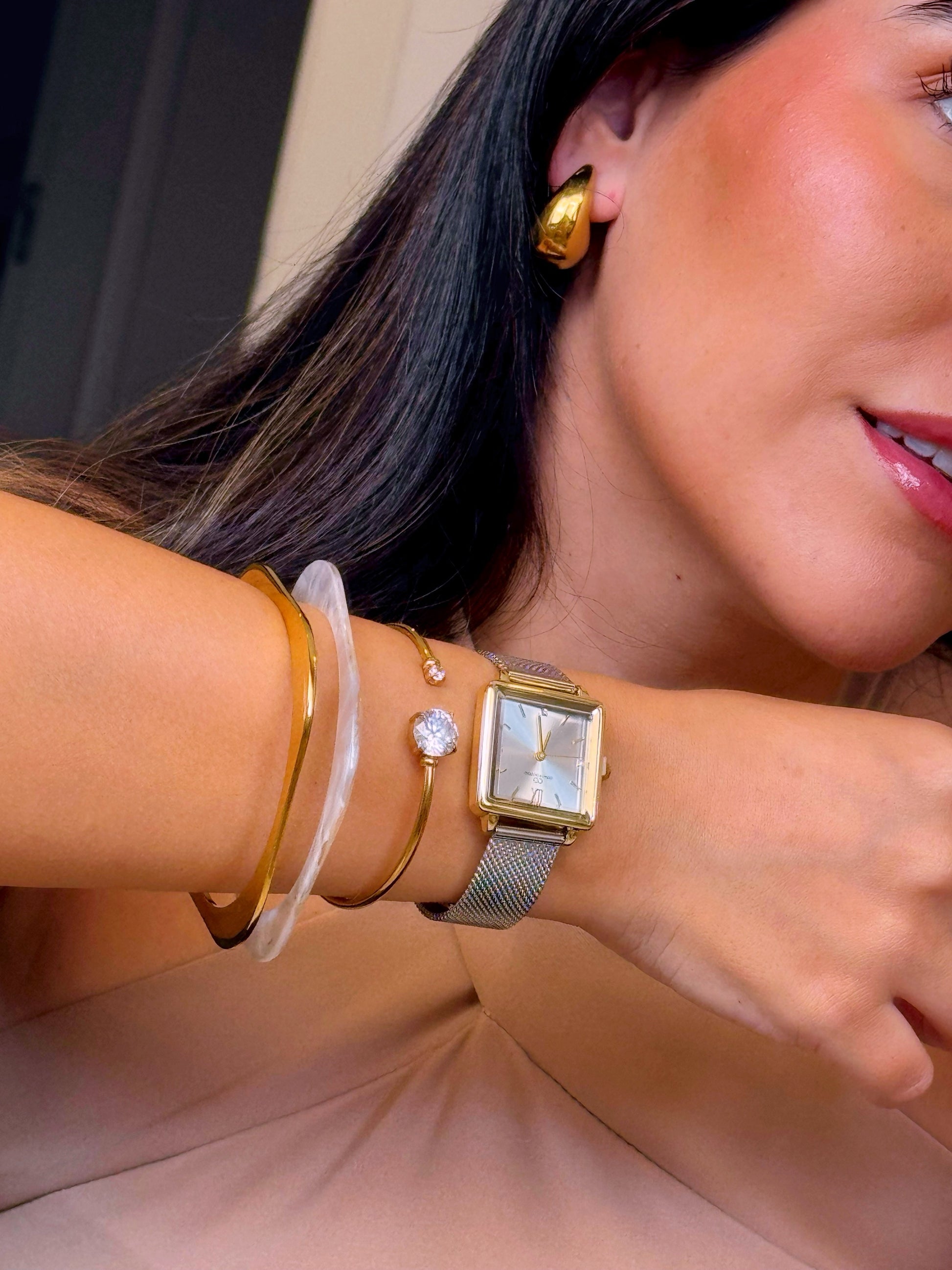 Relógio analógico mostrador quadrado | 7 Cores