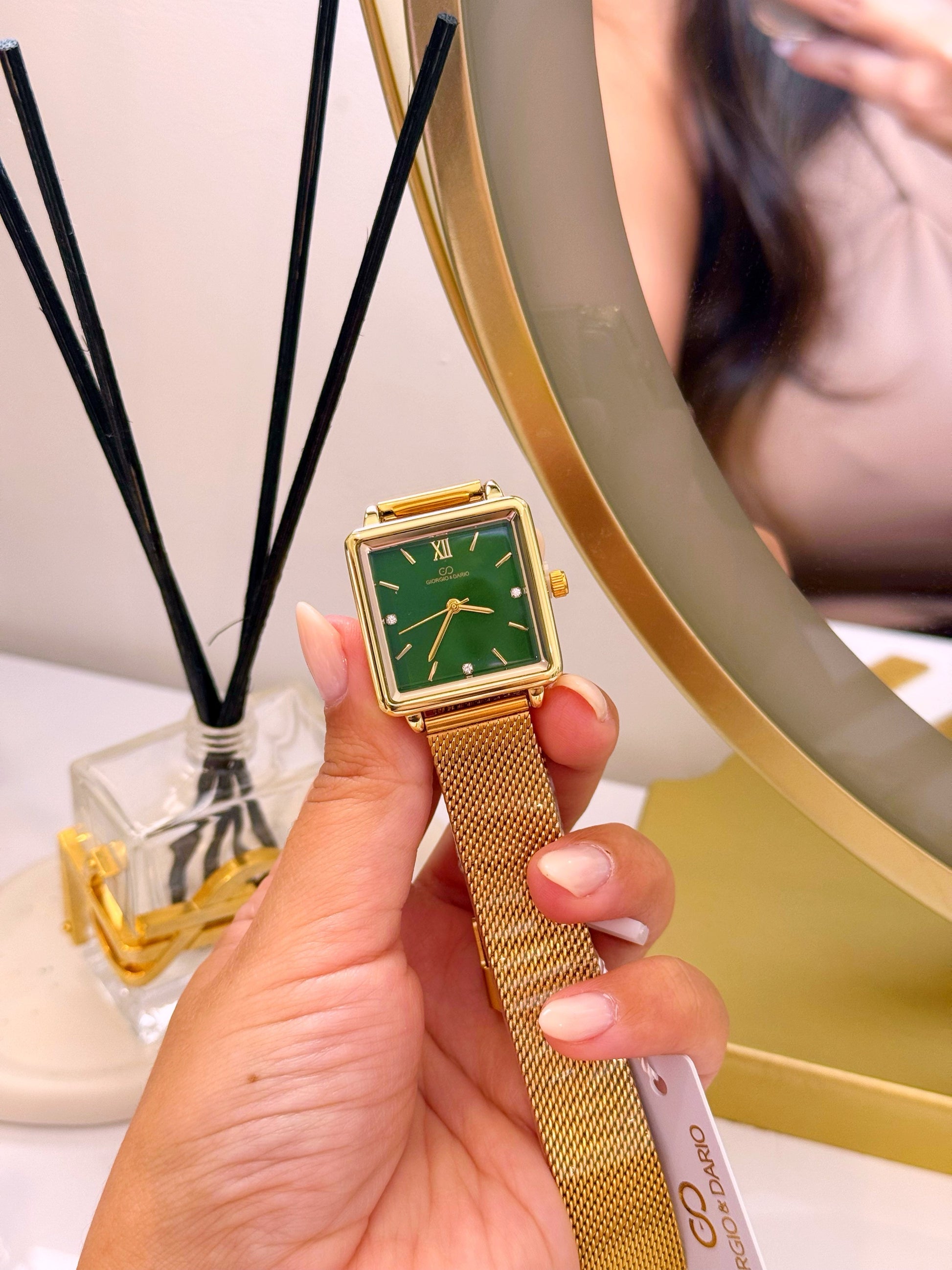 Relógio analógico mostrador quadrado | 7 Cores