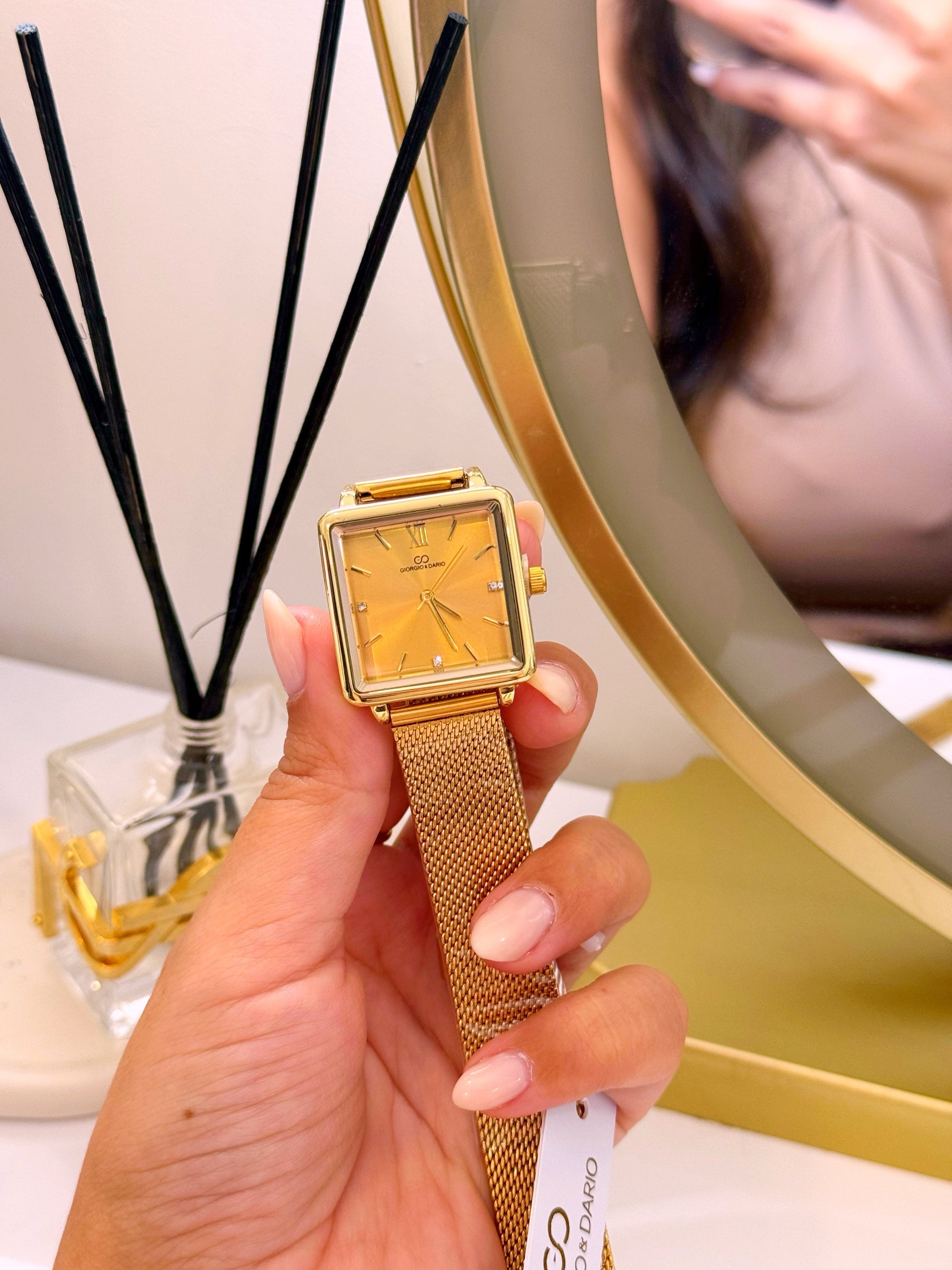 Relógio analógico mostrador quadrado | 7 Cores