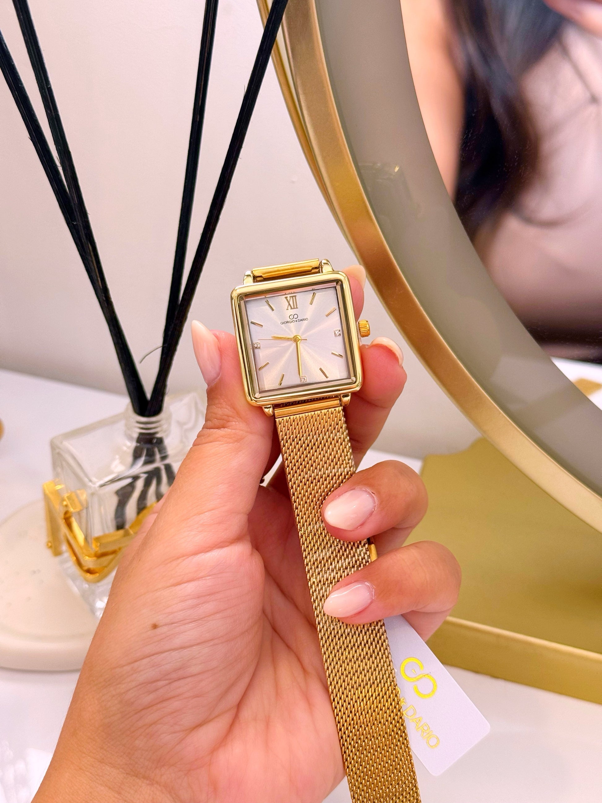 Relógio analógico mostrador quadrado | 7 Cores