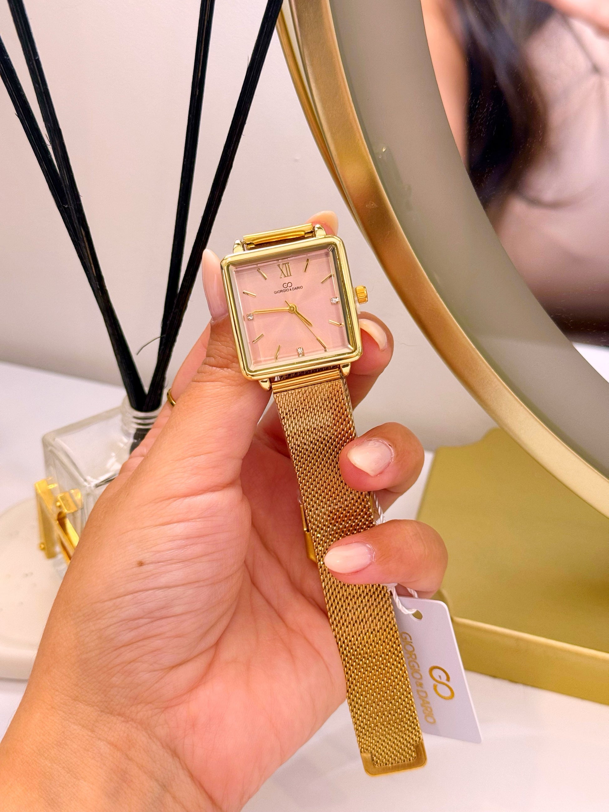 Relógio analógico mostrador quadrado | 7 Cores