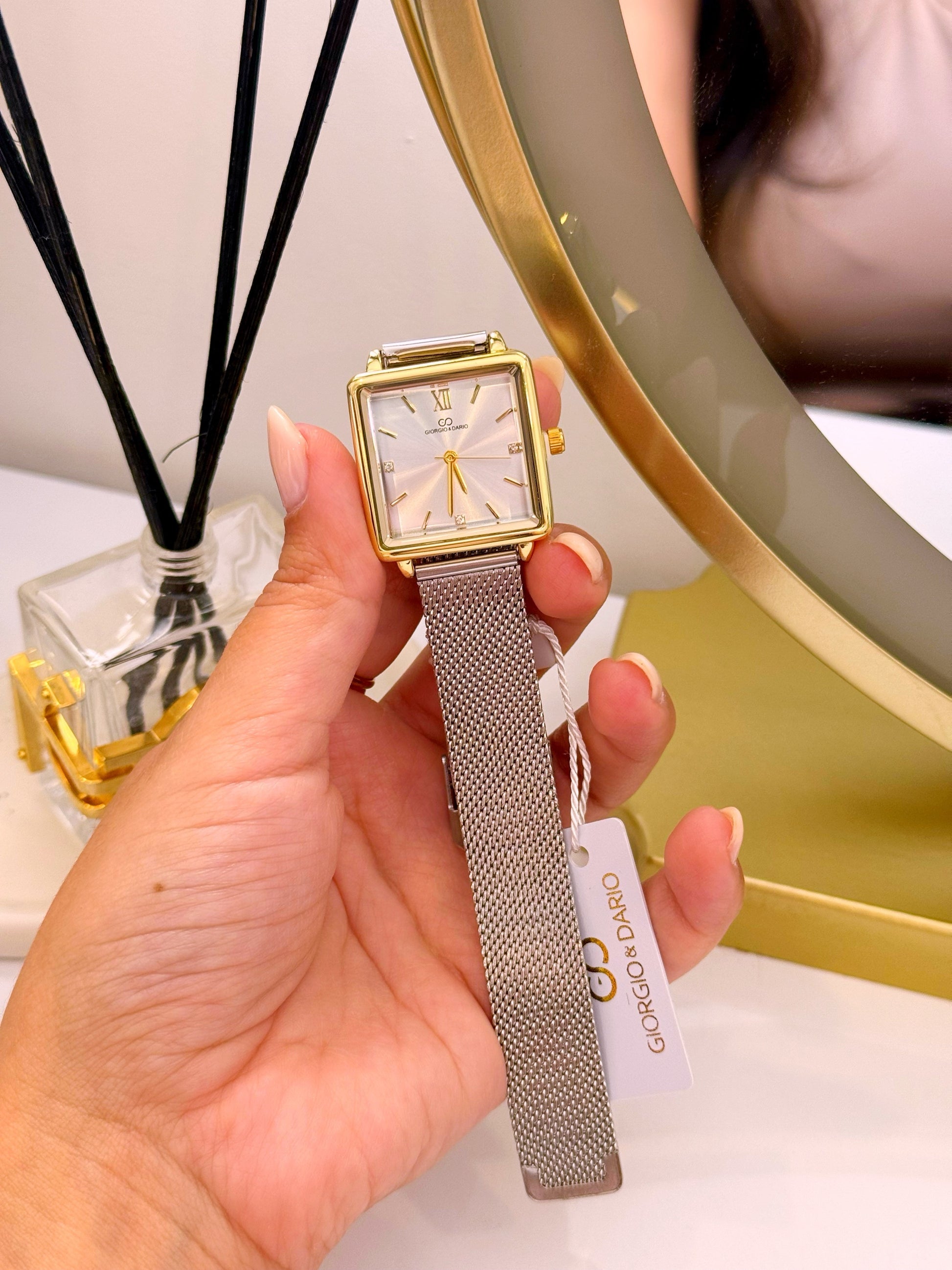 Relógio analógico mostrador quadrado | 7 Cores