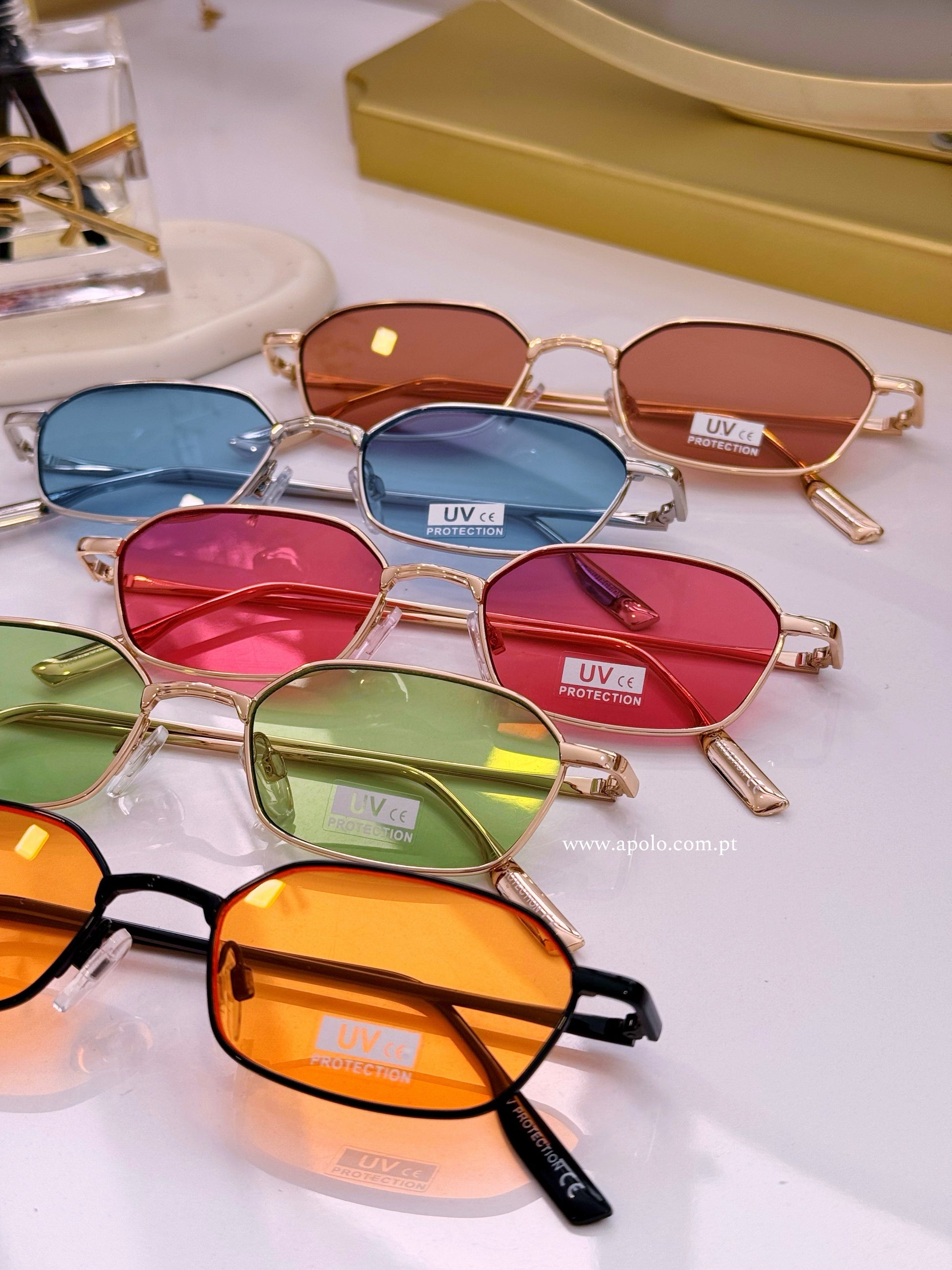 Óculos pequenos com lente colorida | 5 cores