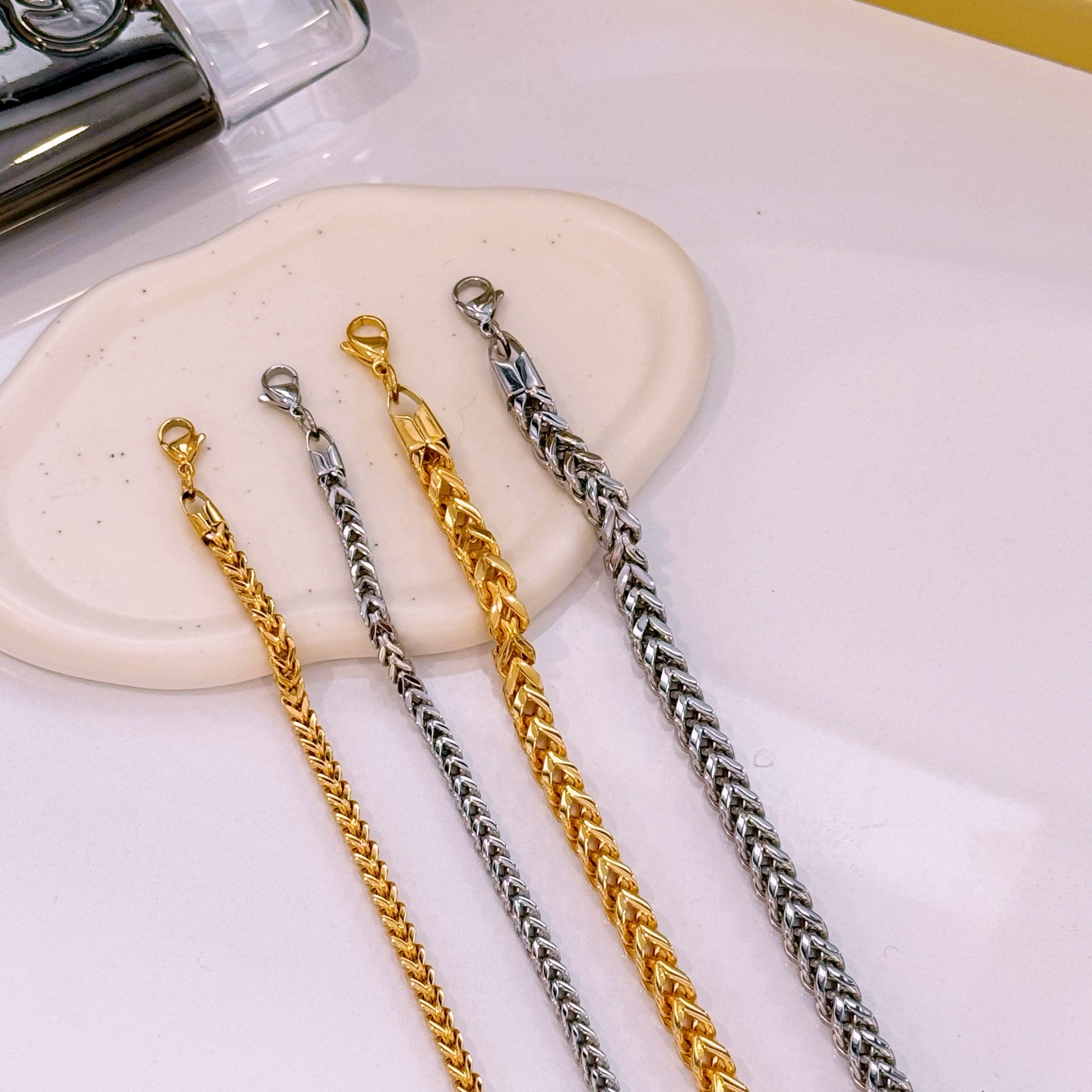 Pulseira de malha cúbica | 2 Modelos