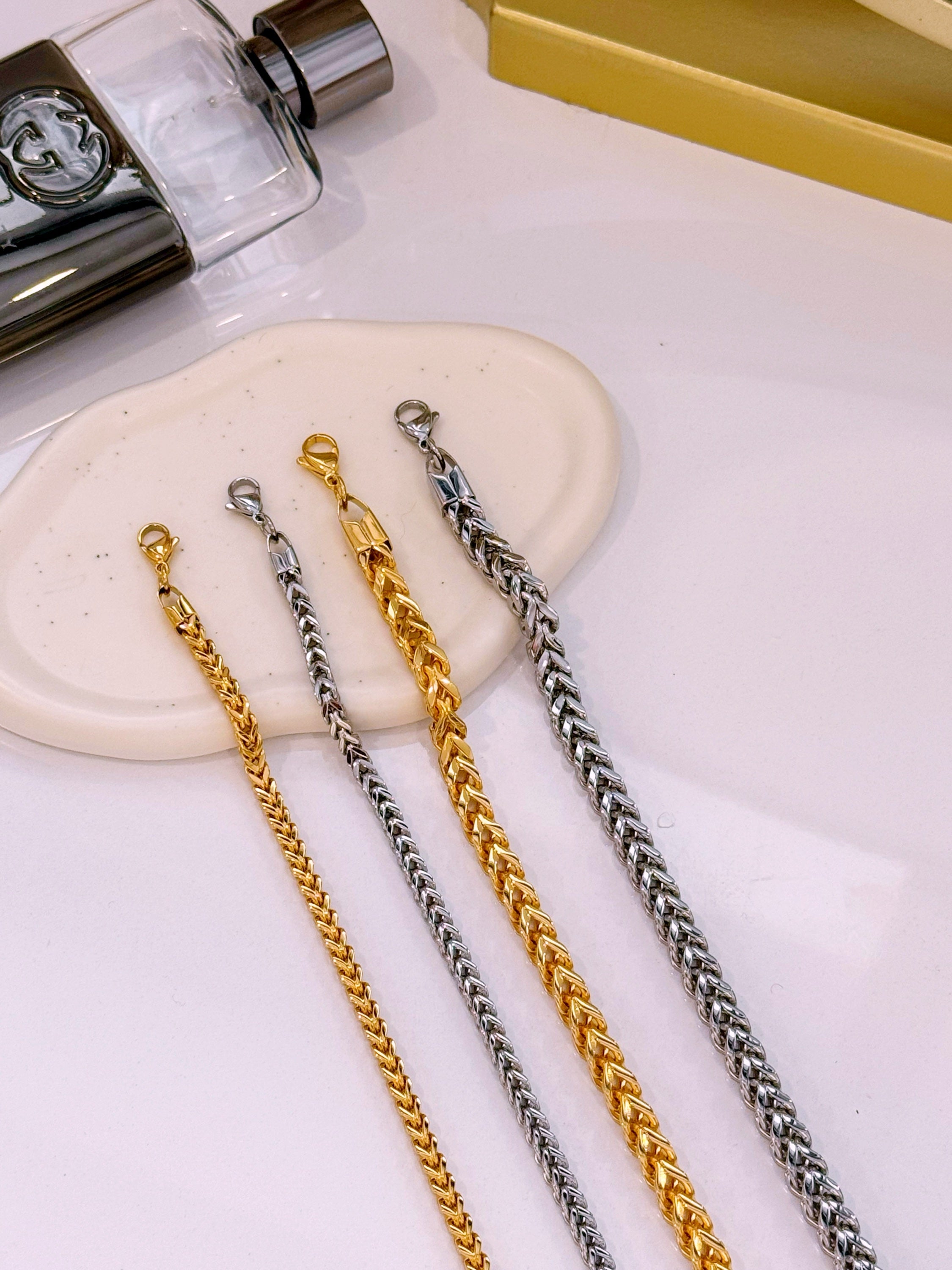 Pulseira de malha cúbica | 2 Modelos