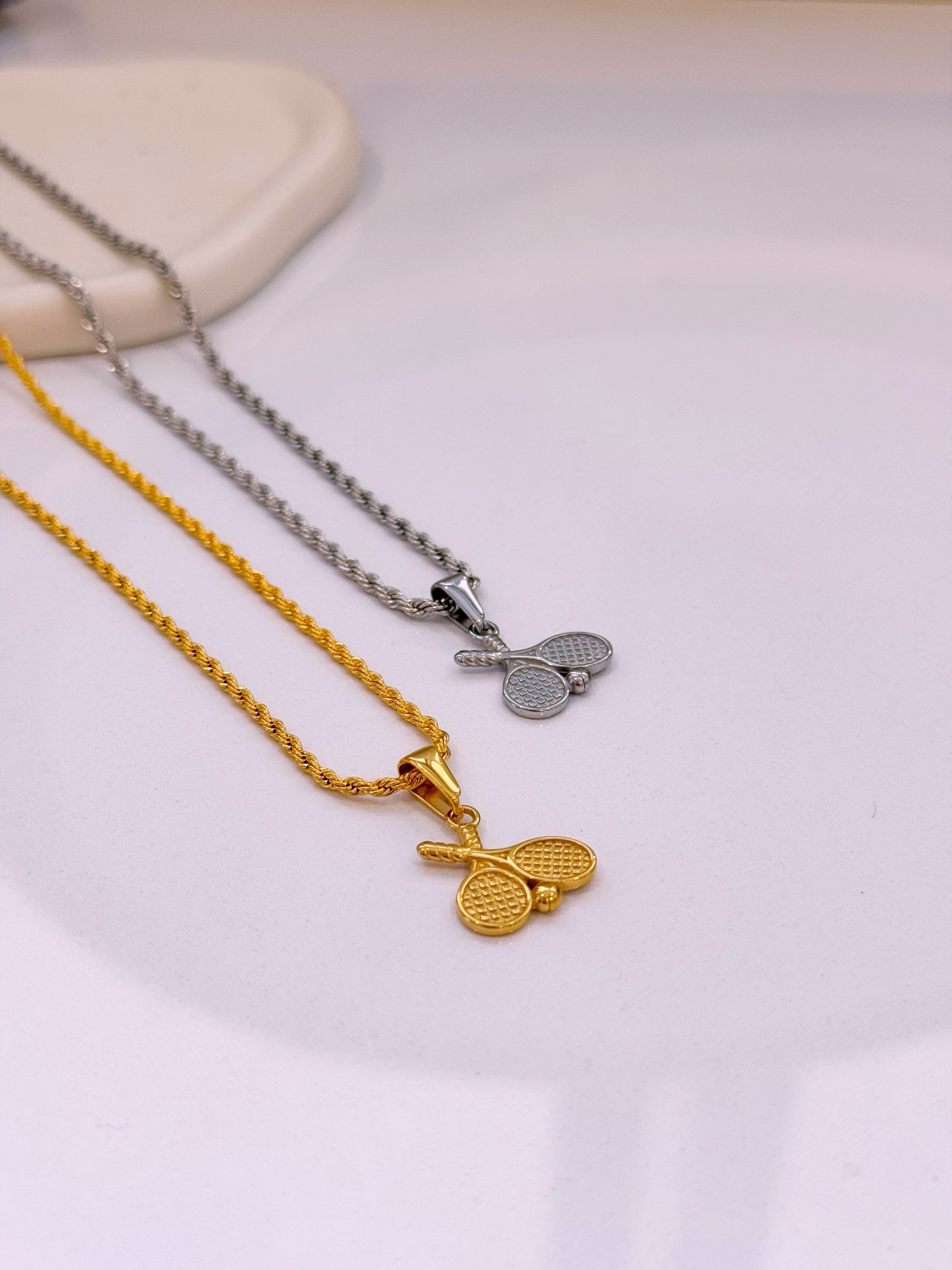 Colar raquetes em pendente | 2 Cores