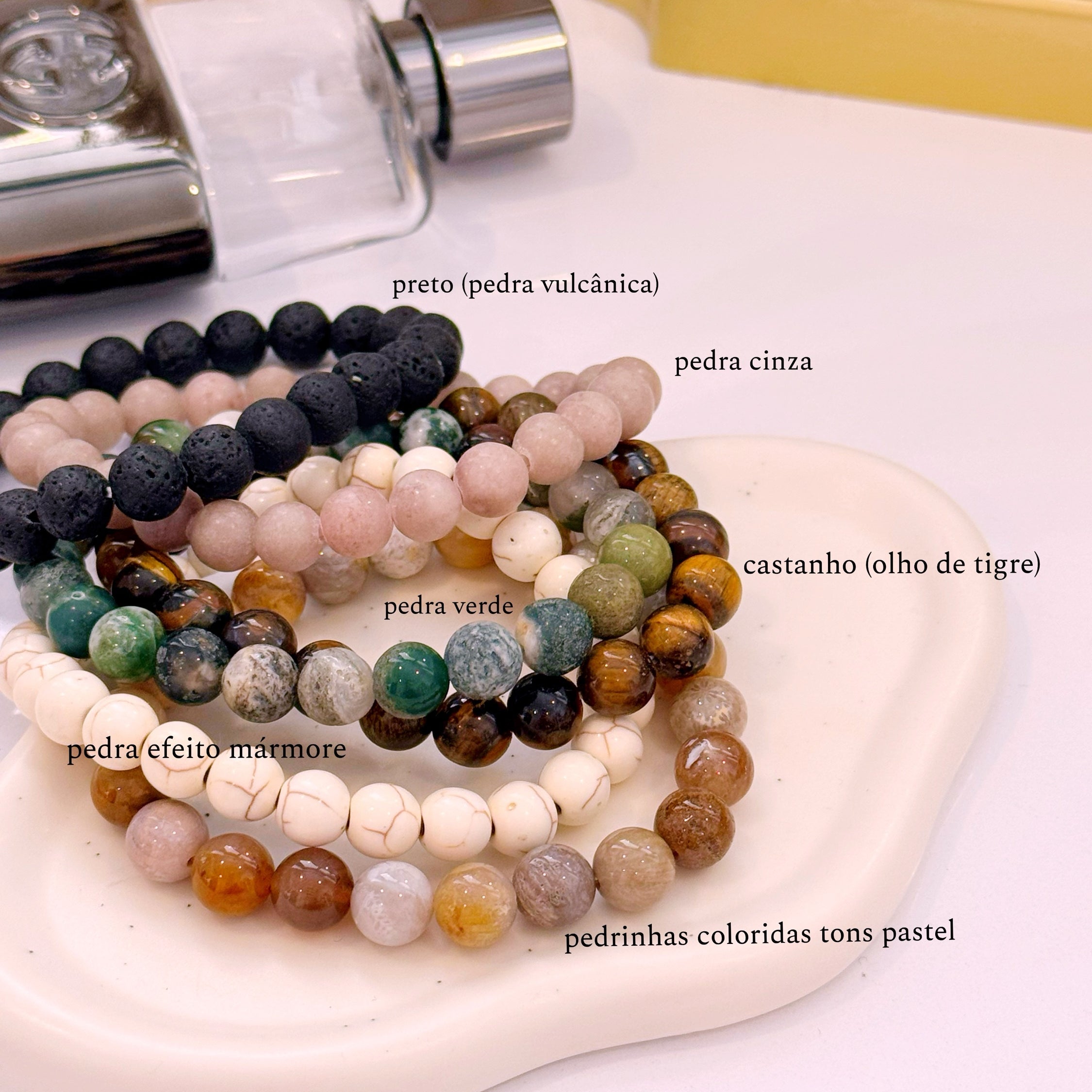 Pulseiras de pedrinhas | 6 Cores