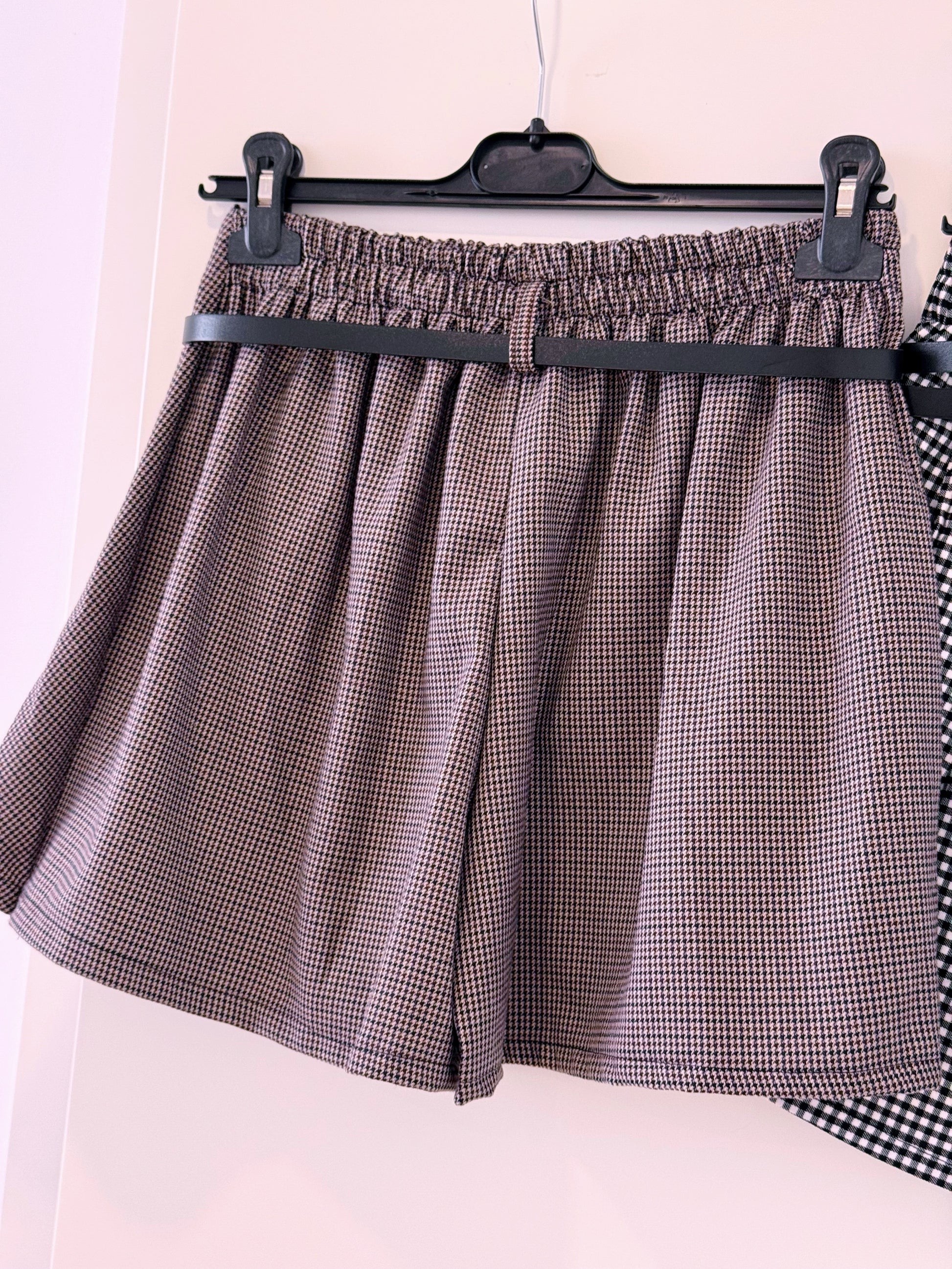 CONJUNTO 2 PEÇAS 🔥 • Saia e Casaco bomber | Padrão castanho e preto