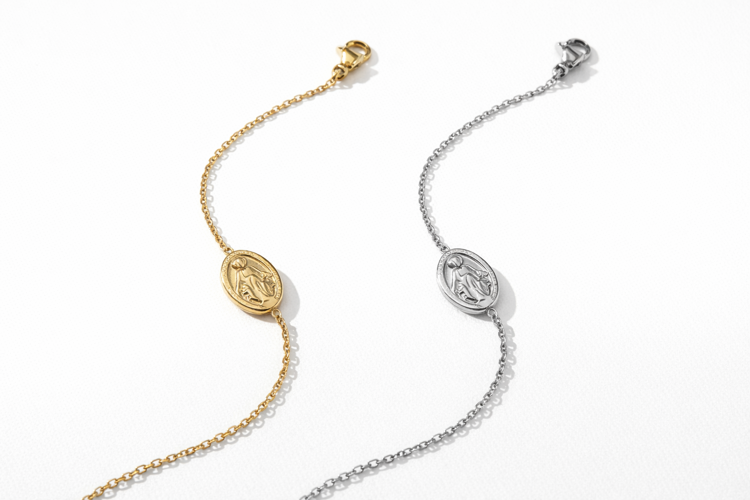 Pulseira dupla face • medalha Nª Senhora | 2 Cores