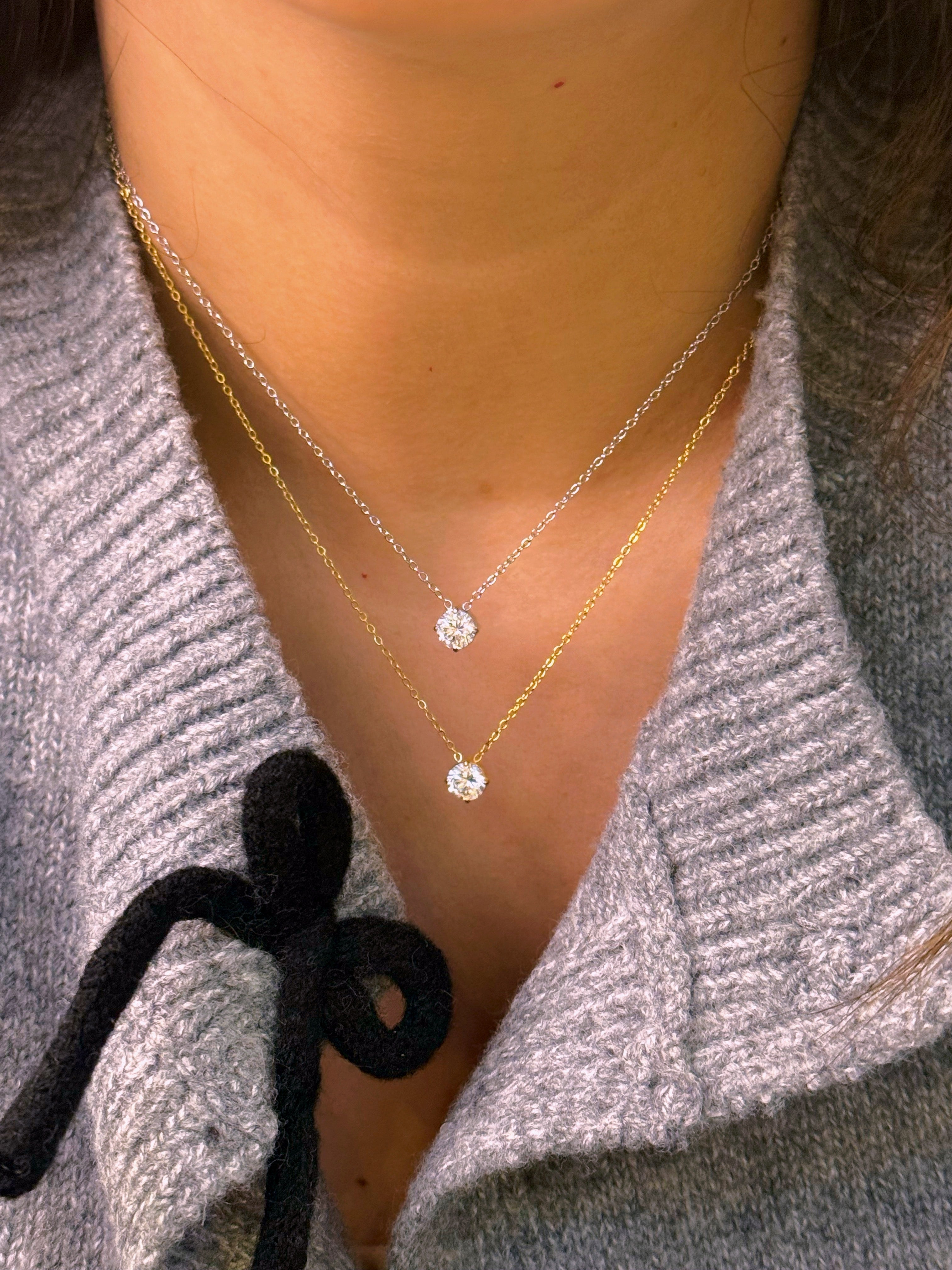 Colar minimalista • ponto de luz | 2 Cores