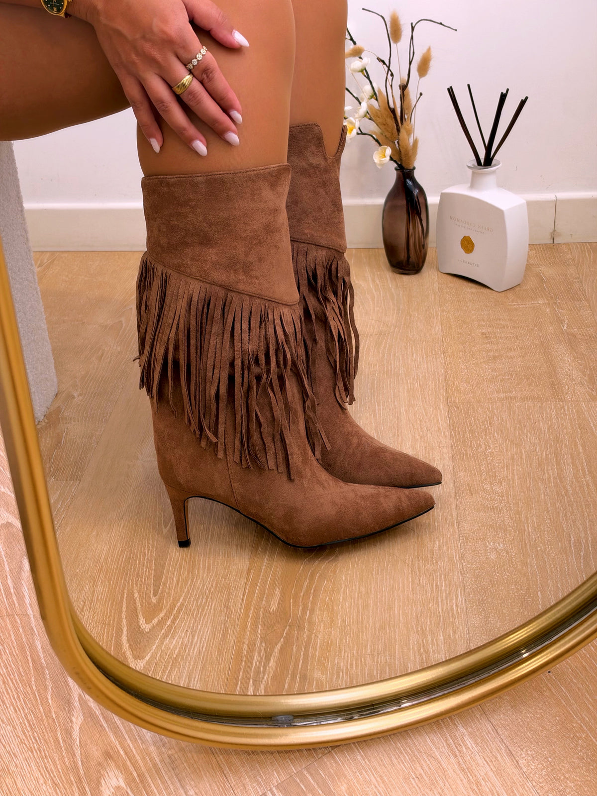 Bota com franjas | Castanha