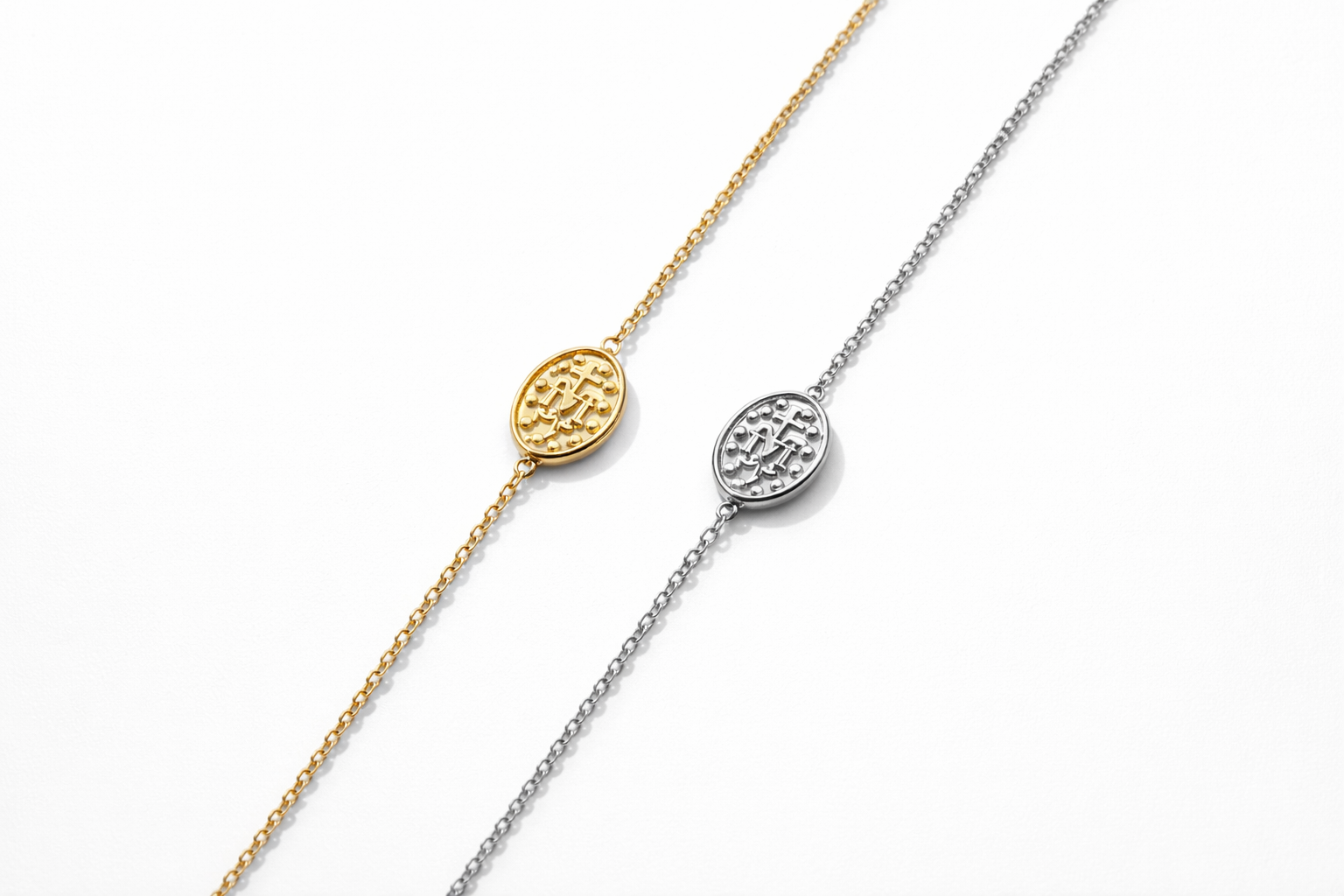 Pulseira dupla face • medalha Nª Senhora | 2 Cores